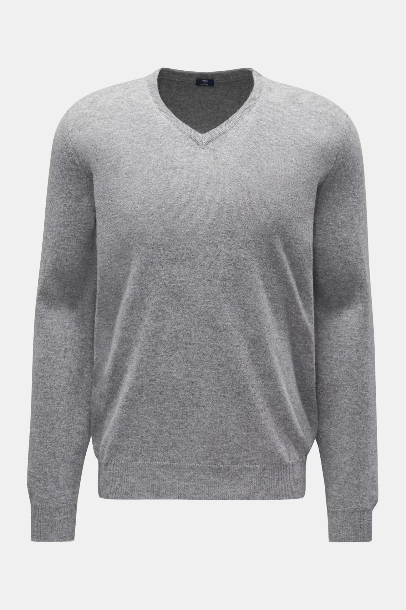 Cashmere V-Neck Jumper Grey^Fedeli Cheap