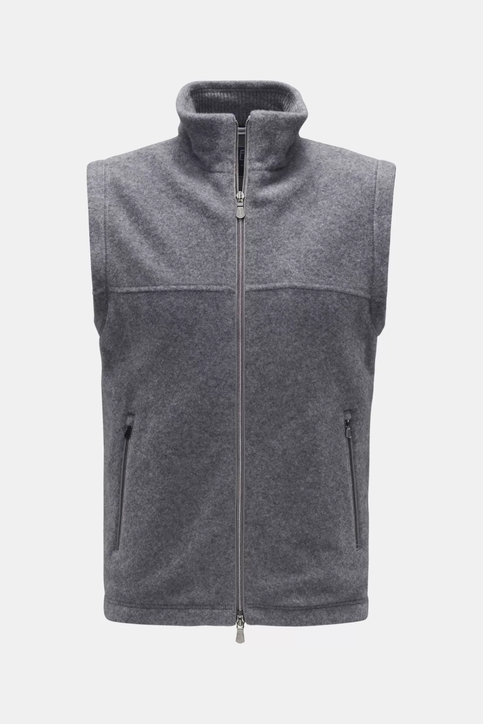 Cashmere Waistcoat Grey>Fedeli Outlet