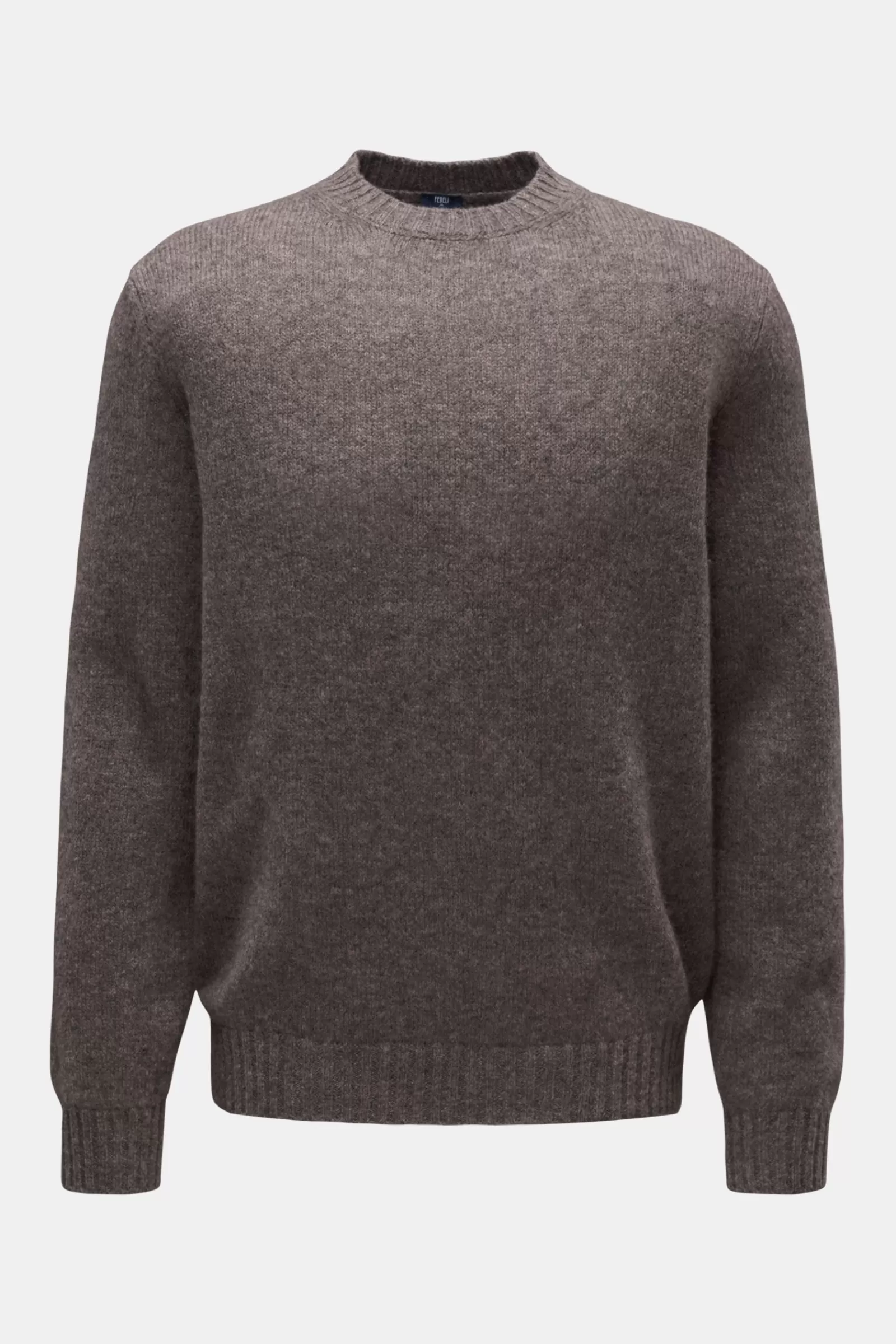 Crew Neck Jumper 'Nuvola' Grey-Brown^Fedeli Flash Sale