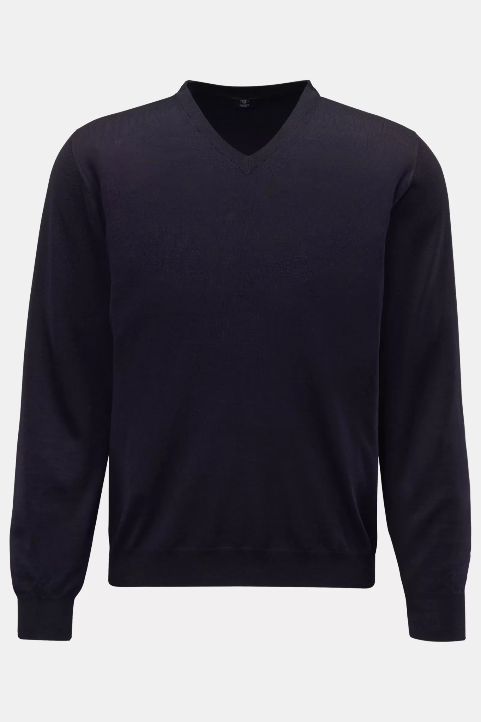 Feinstrick V-Neck Pullover Navy^Fedeli Outlet