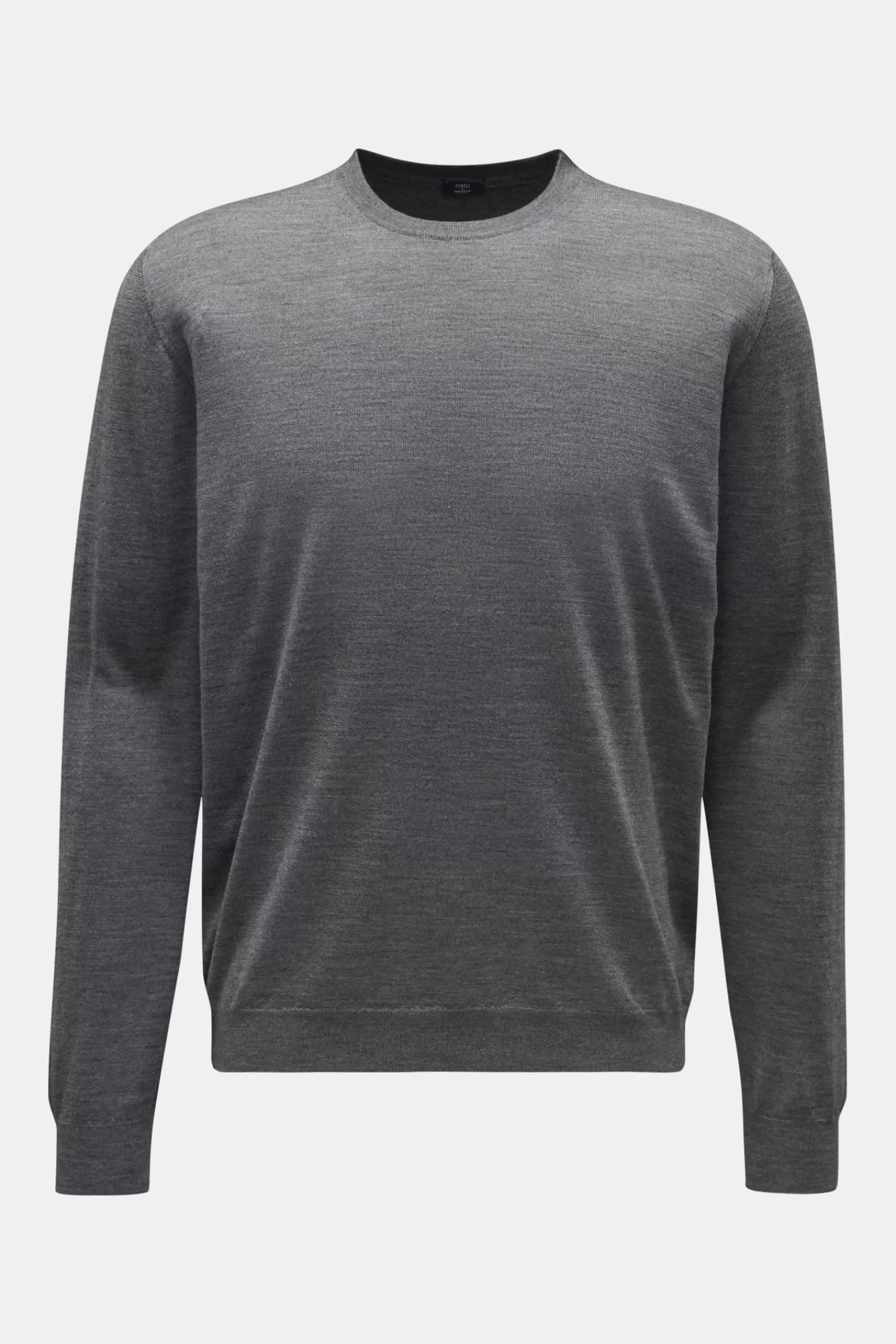 Fine Knit Crew Neck Jumper Grey^Fedeli Cheap