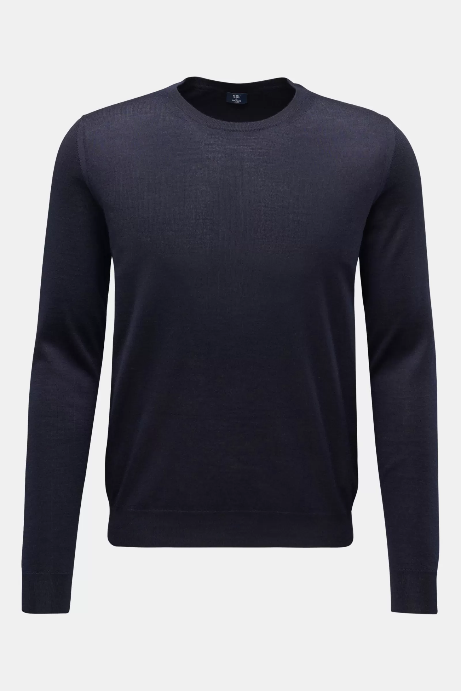 Fine Knit Crew Neck Jumper Navy^Fedeli Cheap