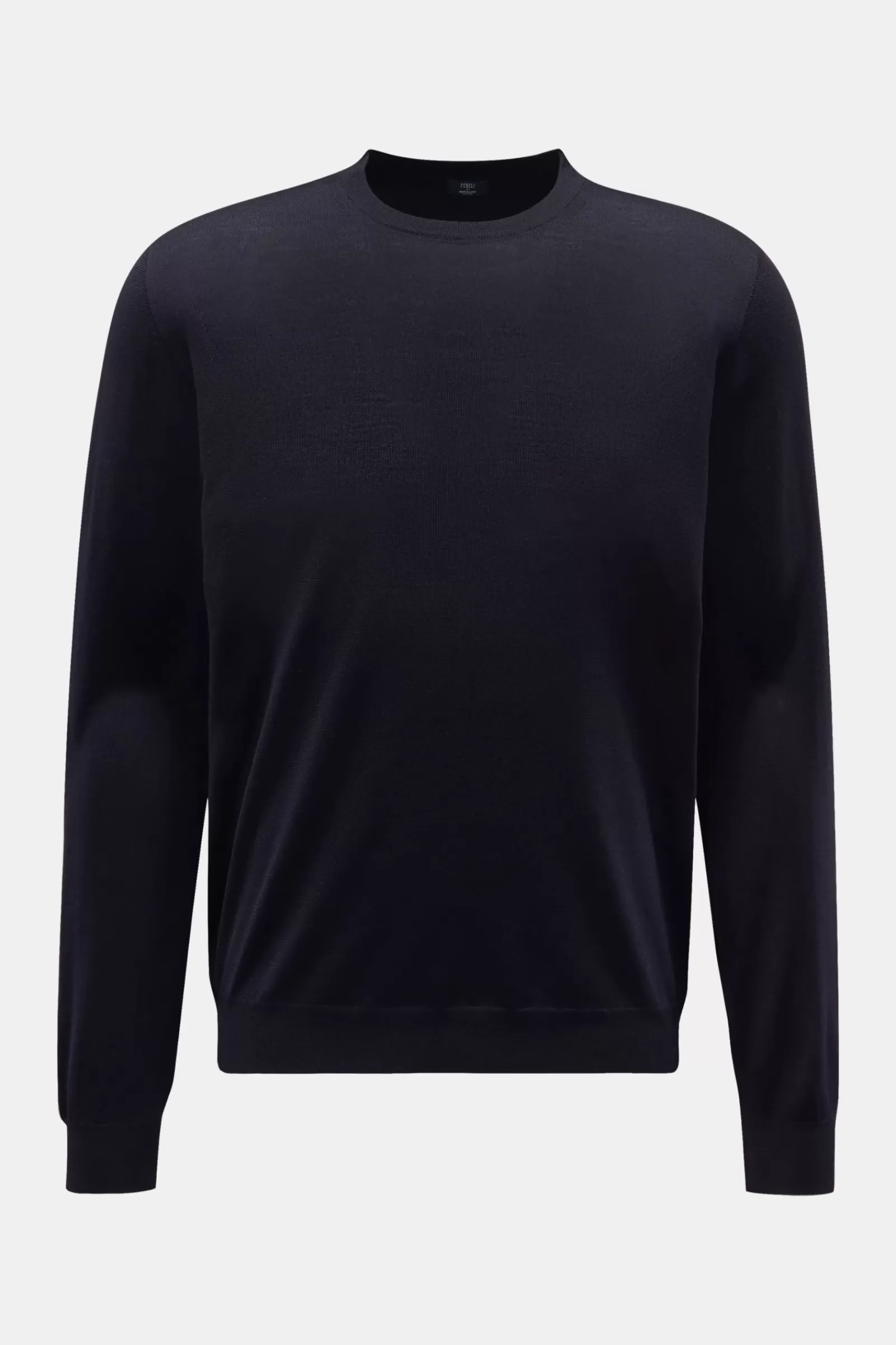 Fine Knit Crew Neck Jumper Navy^Fedeli Sale