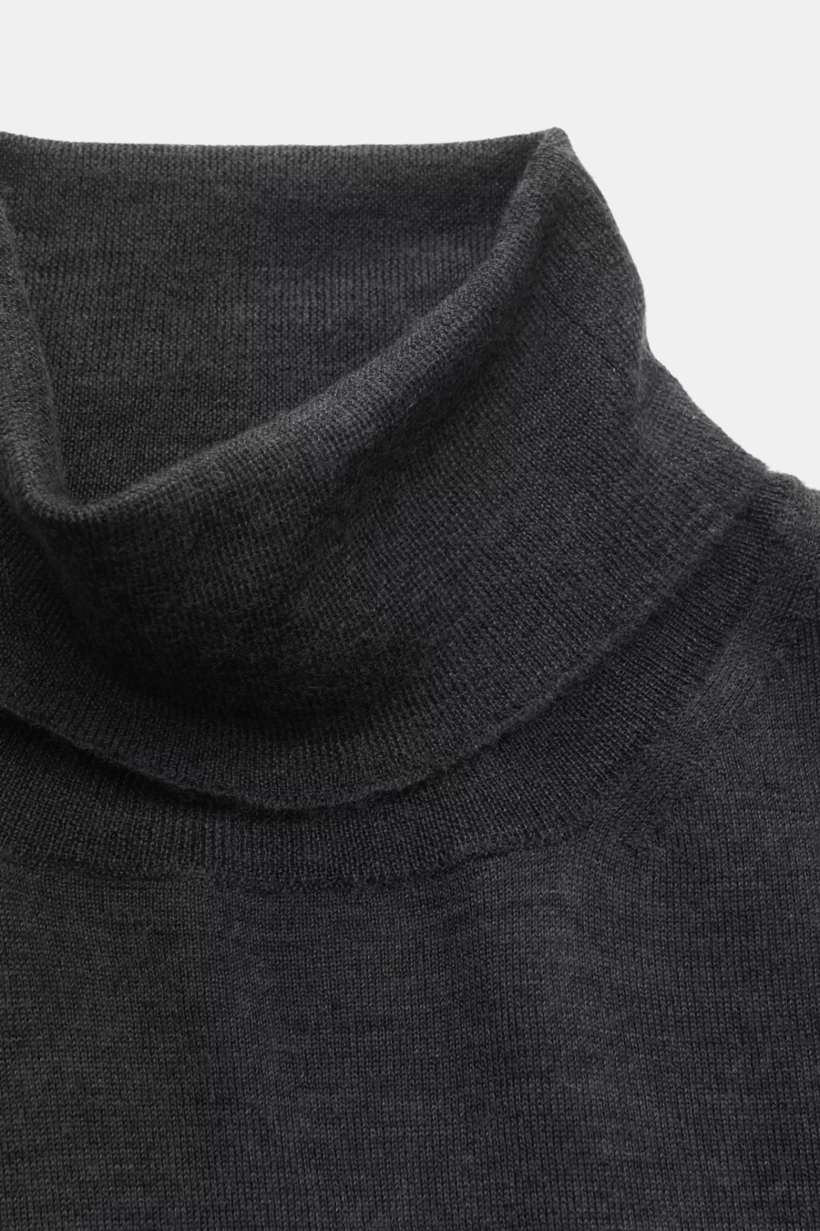 Fine Knit Turtleneck Jumper 'Derby Ml' Dark Grey^Fedeli Discount