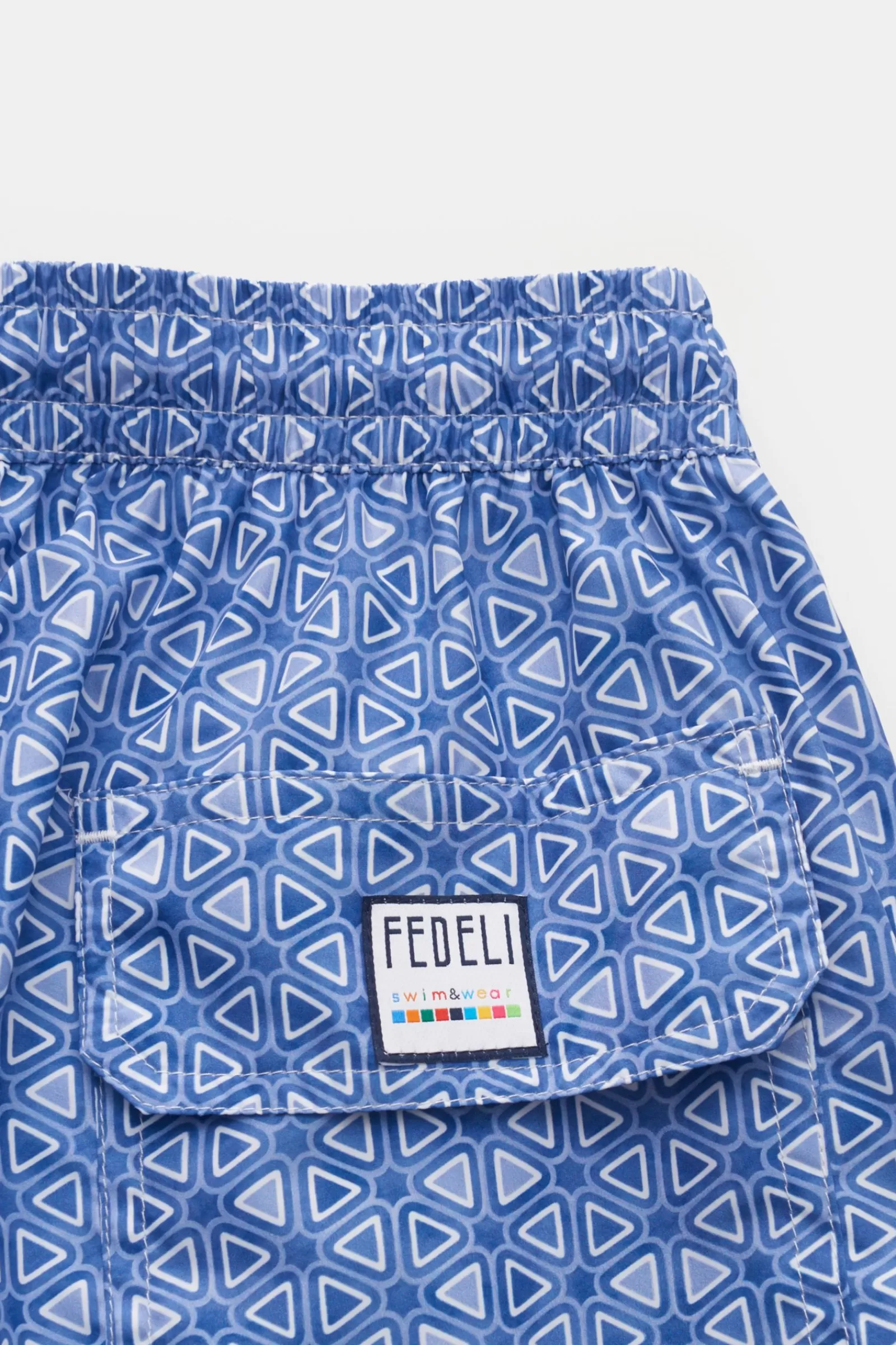 Swim Shorts 'Madeira Airstop' Navy/Grey-Blue Patterned>Fedeli Hot