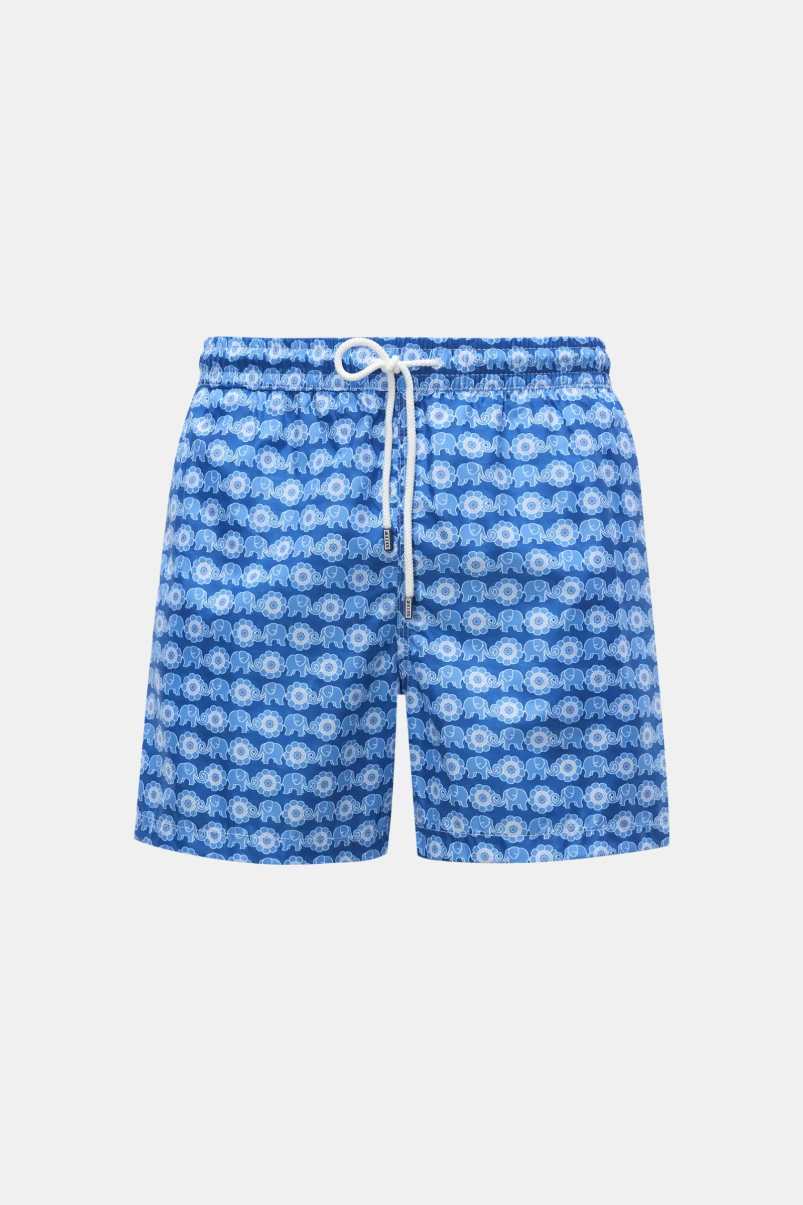 Swim Shorts 'Madeira Airstop' Navy/Smoky Blue Patterned>Fedeli Best Sale