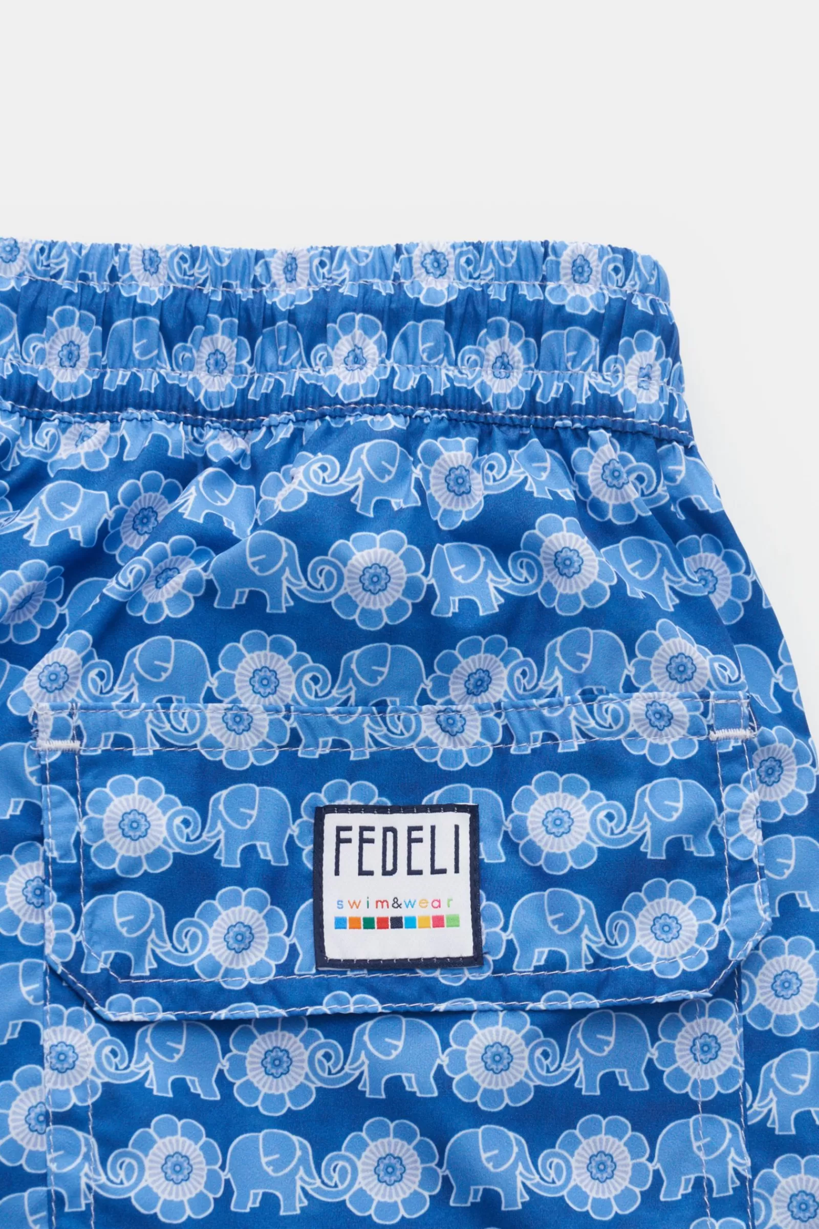 Swim Shorts 'Madeira Airstop' Navy/Smoky Blue Patterned>Fedeli Best Sale