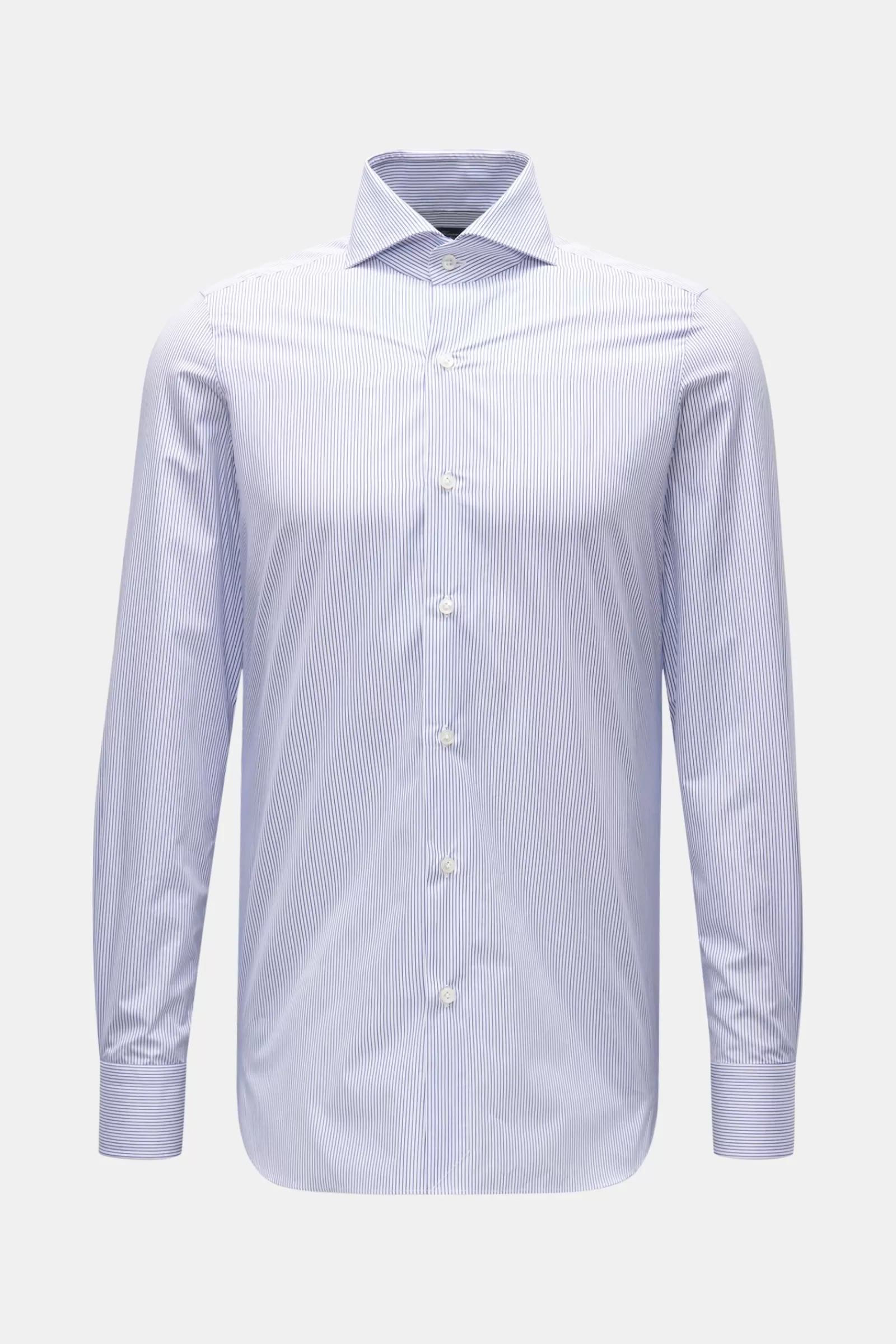 Business Shirt 'sergio Napoli' Shark Collar Navy/White>Finamore Store