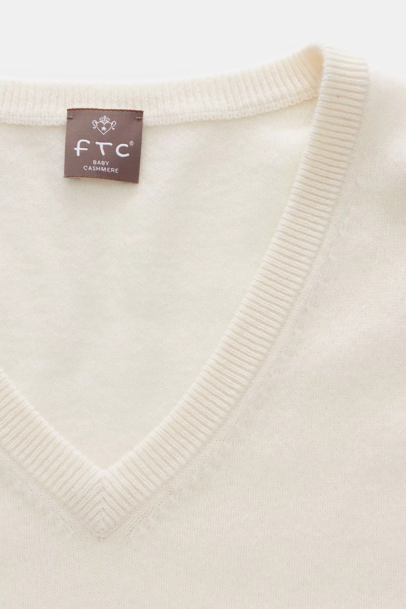 Cashmere Baby Cashmere V-Neck Jumper Cream^FTC Sale