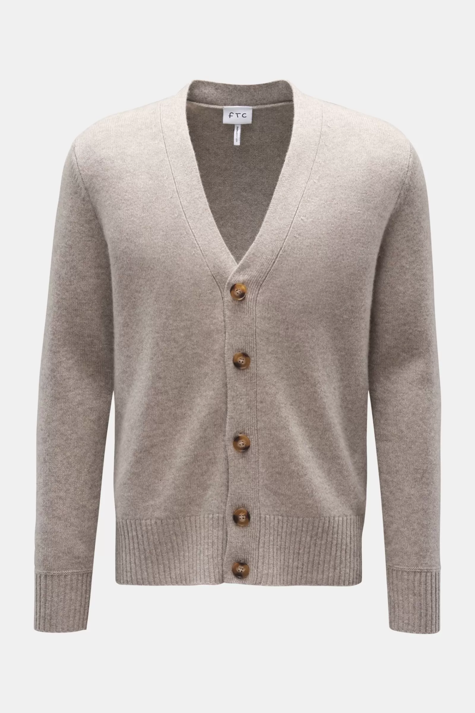 Cashmere Cardigan Grey-Brown^FTC Flash Sale