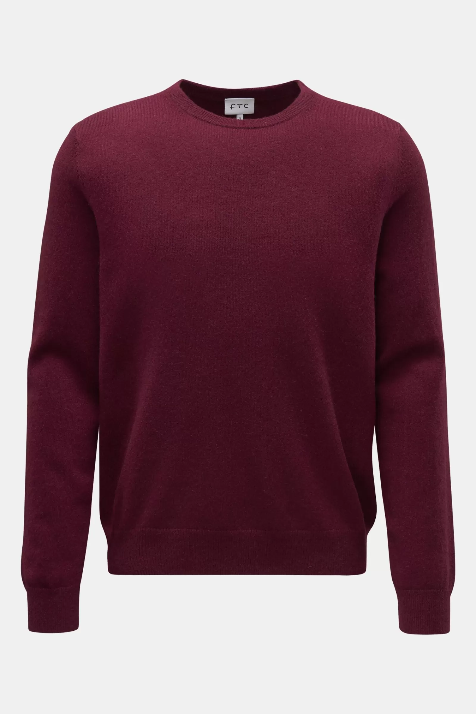 Cashmere Crew Neck Jumper Burgundy^FTC Sale