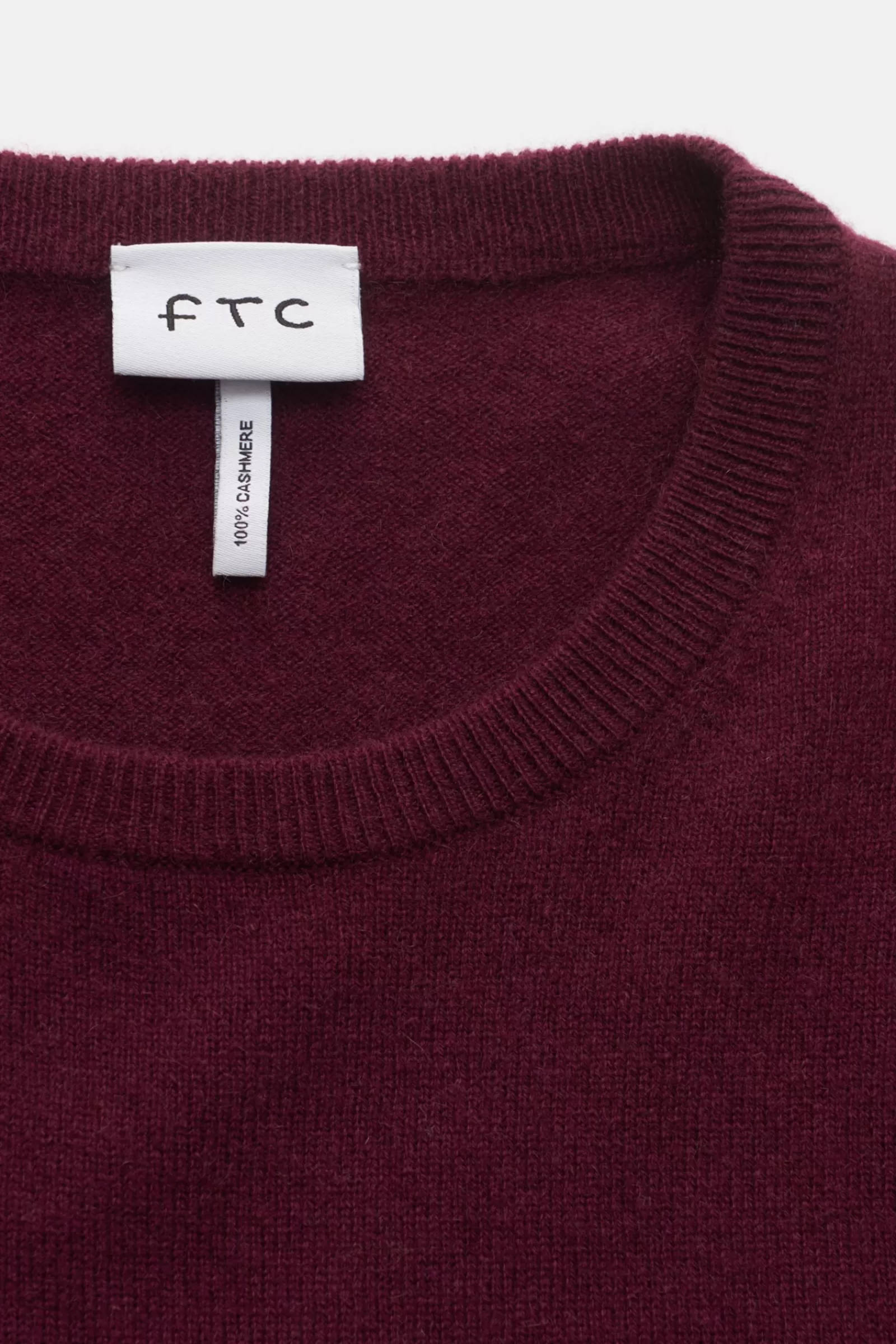 Cashmere Crew Neck Jumper Burgundy^FTC Sale