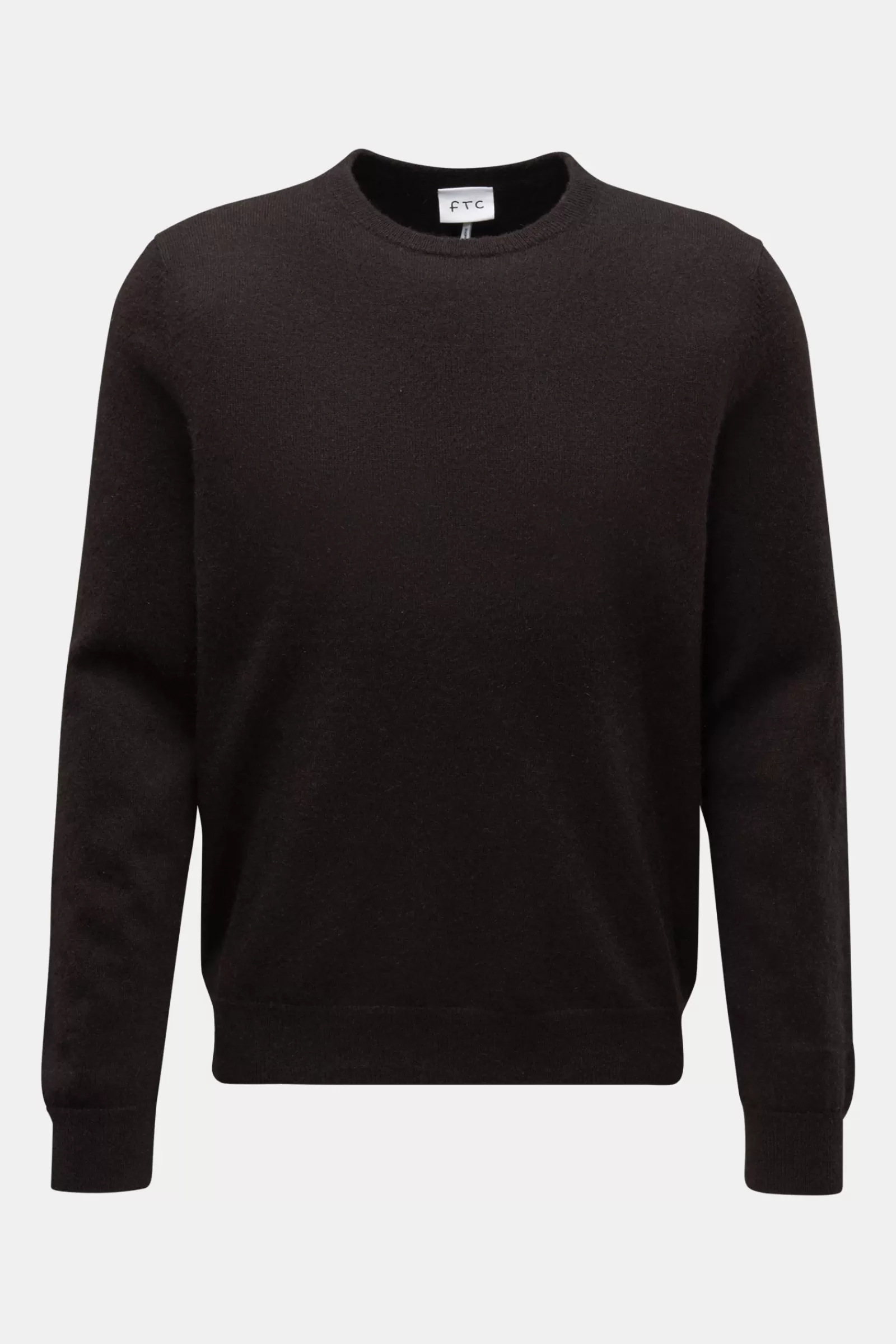 Cashmere Crew Neck Jumper Dark Brown^FTC Shop