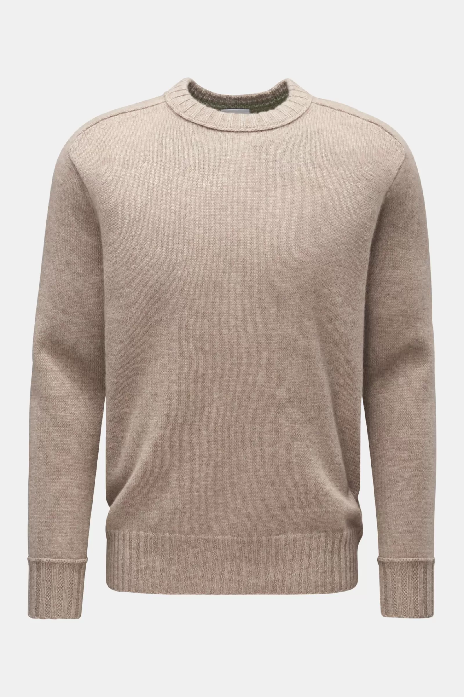 Cashmere Crew Neck Jumper Grey-Brown^FTC Cheap