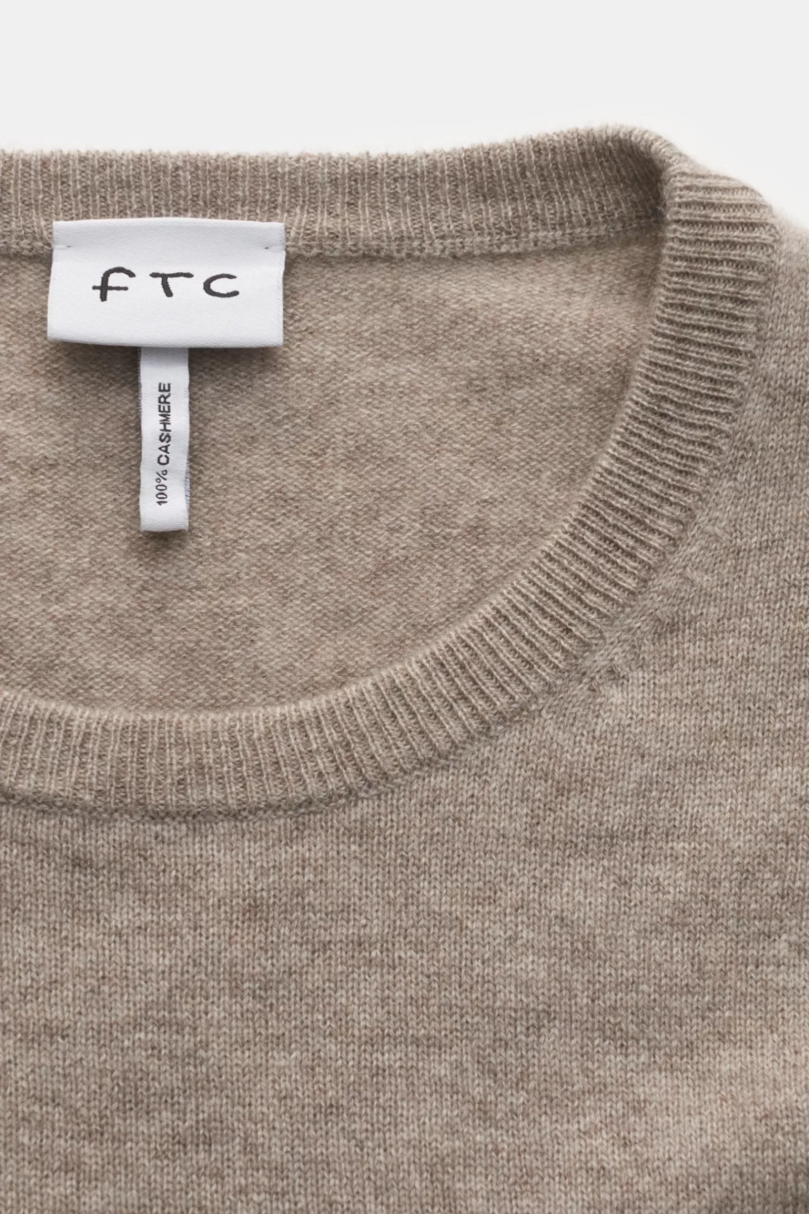 Cashmere Crew Neck Jumper Grey-Brown^FTC Store