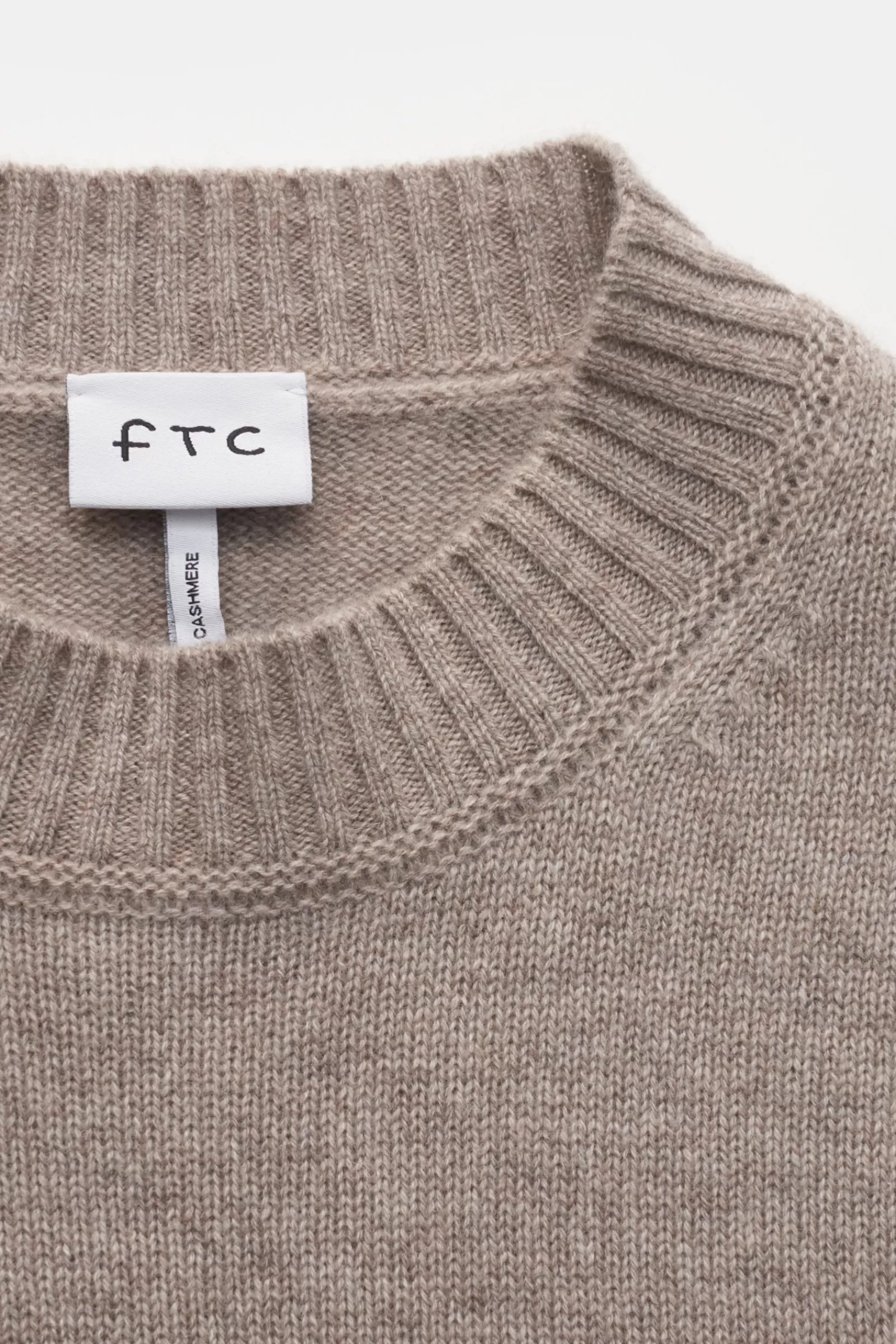 Cashmere Crew Neck Jumper Grey-Brown^FTC Online