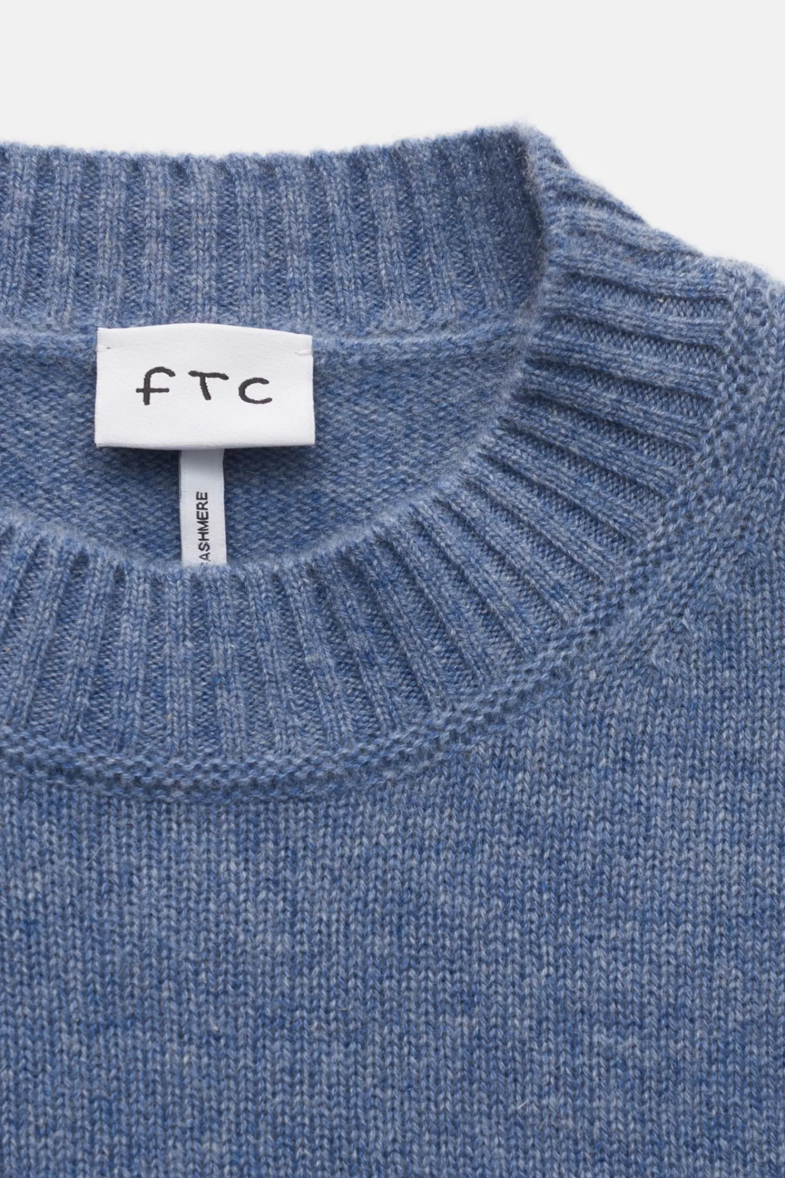 Cashmere Crew Neck Jumper Smoky Blue^FTC Sale