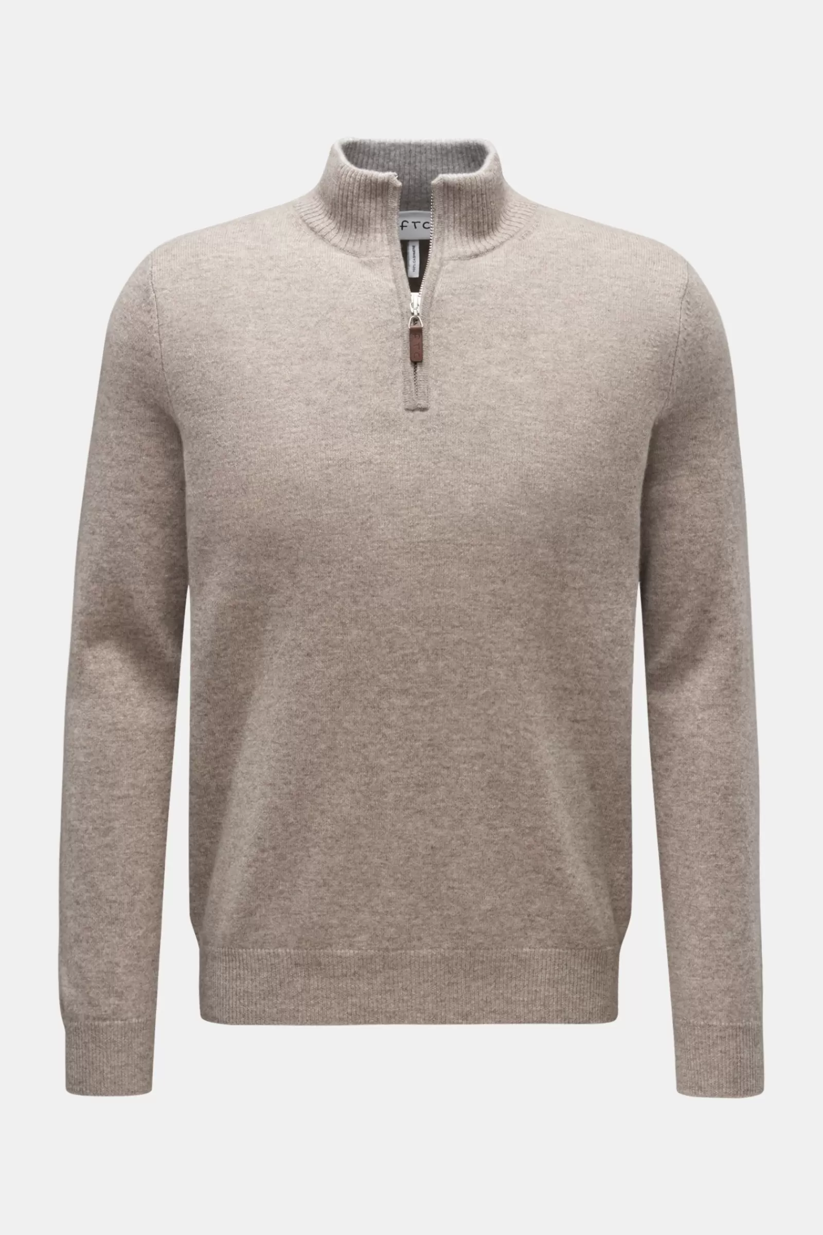 Cashmere Half-Zip Jumper Beige^FTC Online