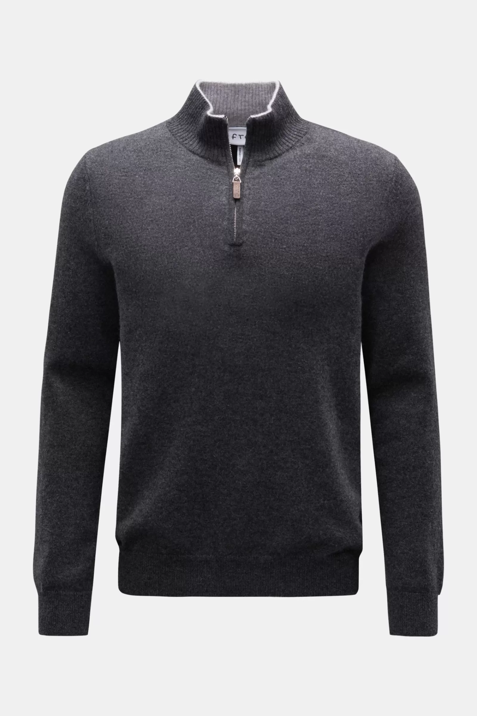 Cashmere Half-Zip Jumper Dark Grey^FTC Flash Sale