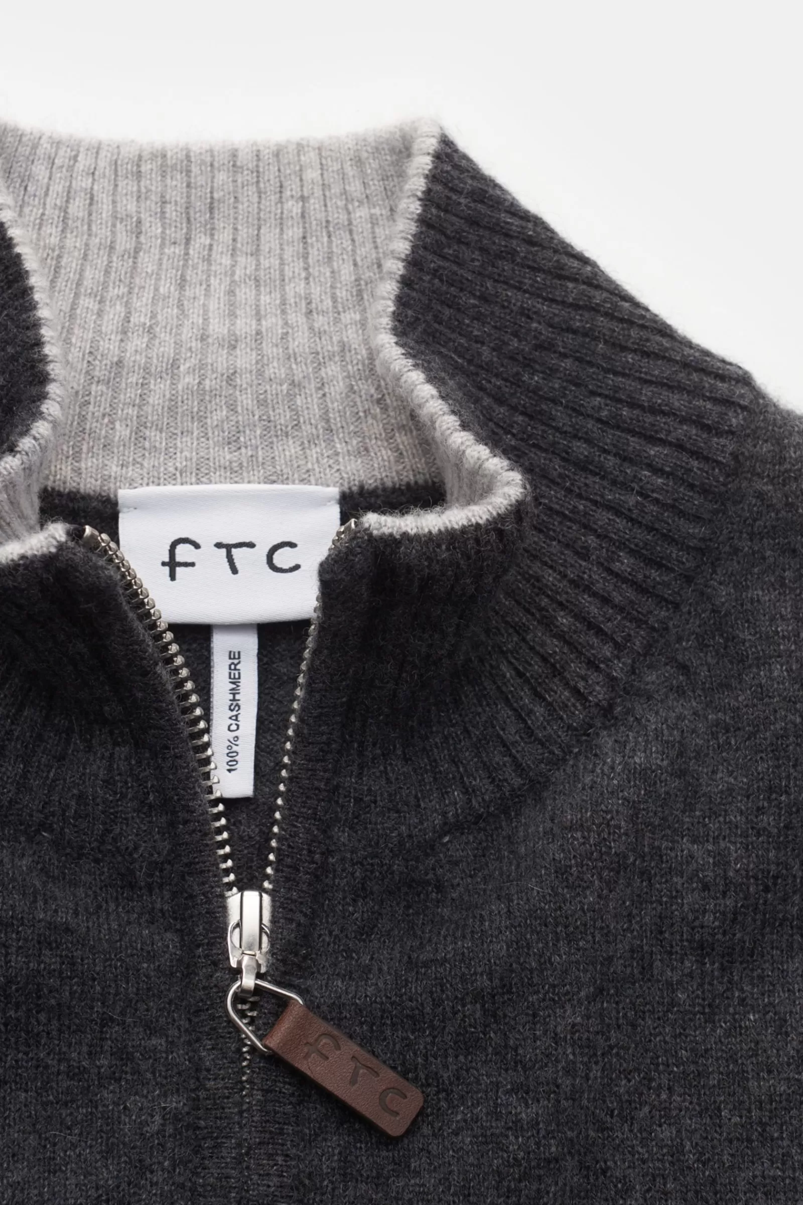 Cashmere Half-Zip Jumper Dark Grey^FTC Flash Sale