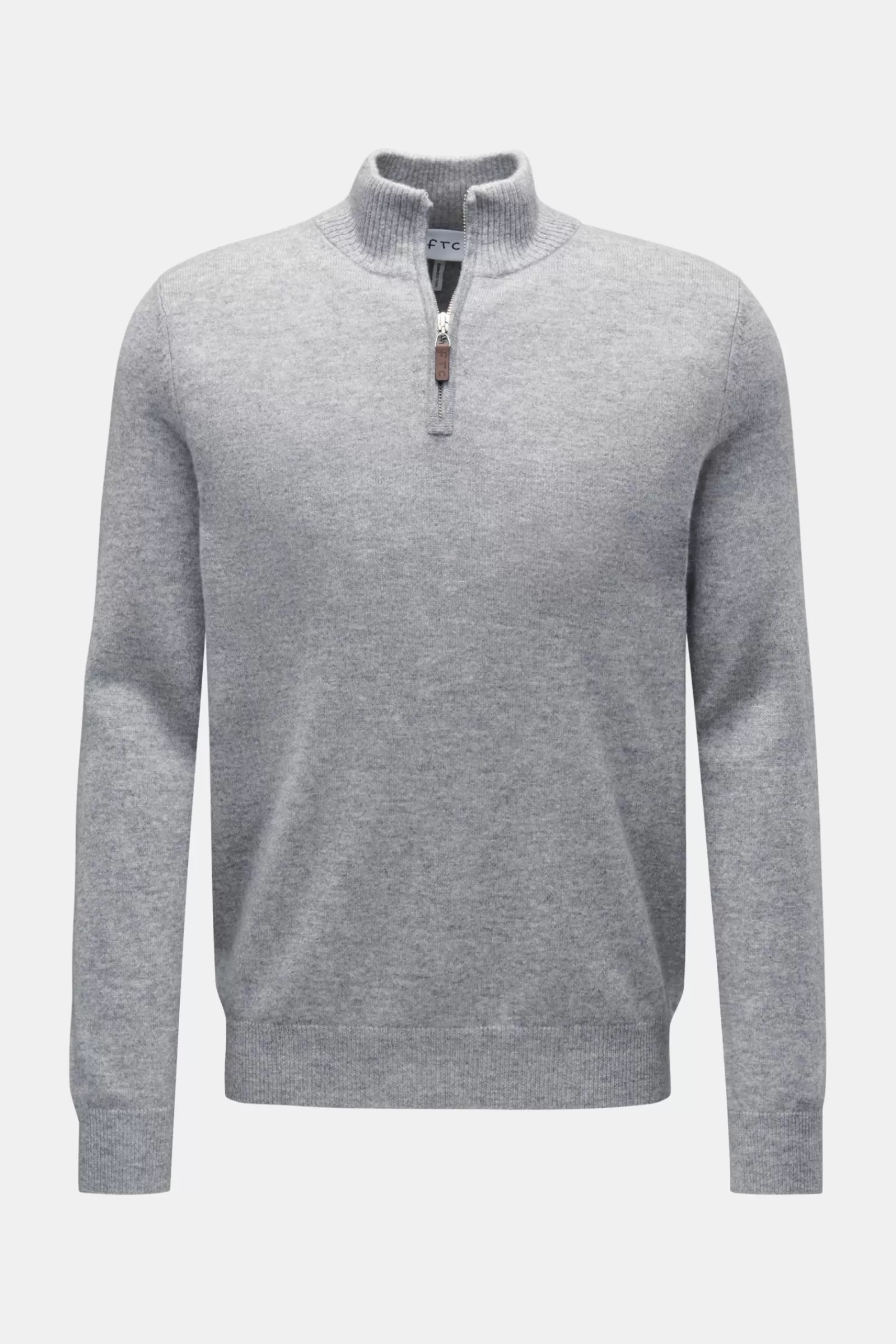 Cashmere Half-Zip Jumper Light Grey^FTC Best