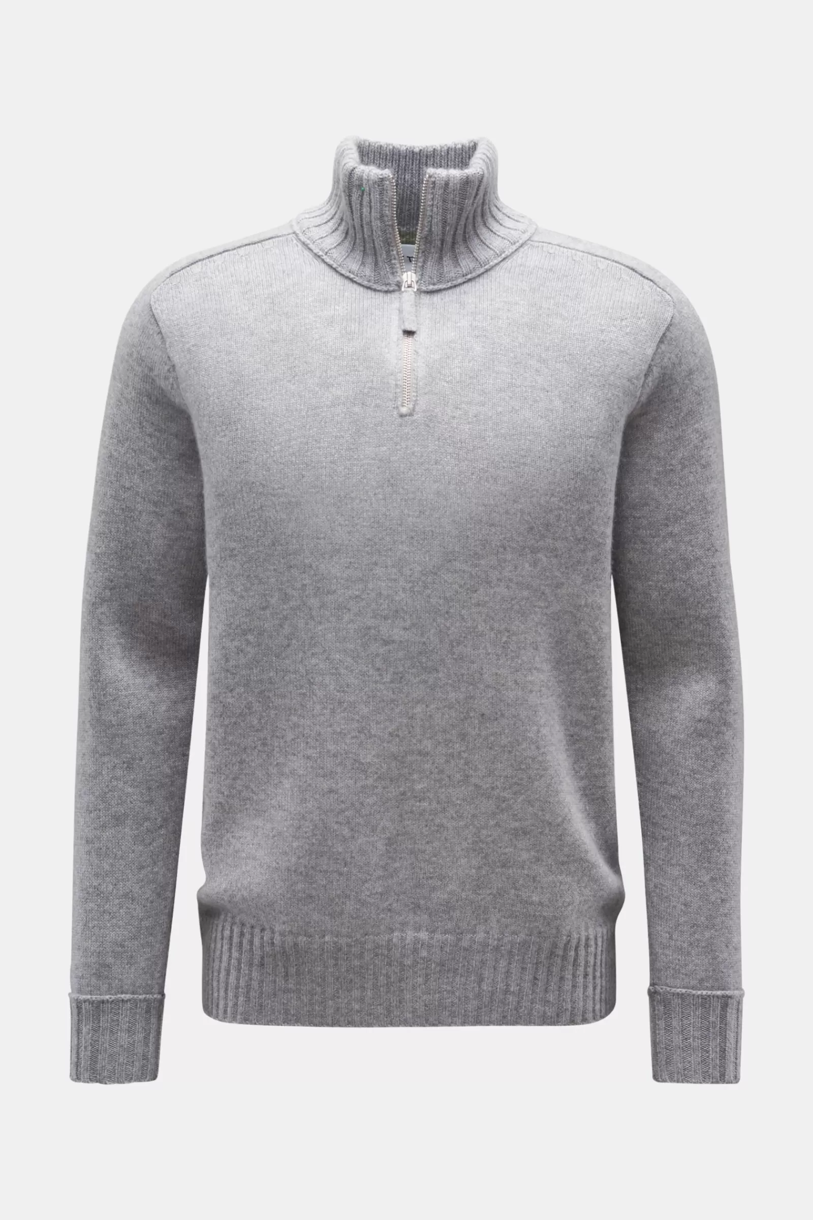 Cashmere Half-Zip Jumper Light Grey^FTC Sale