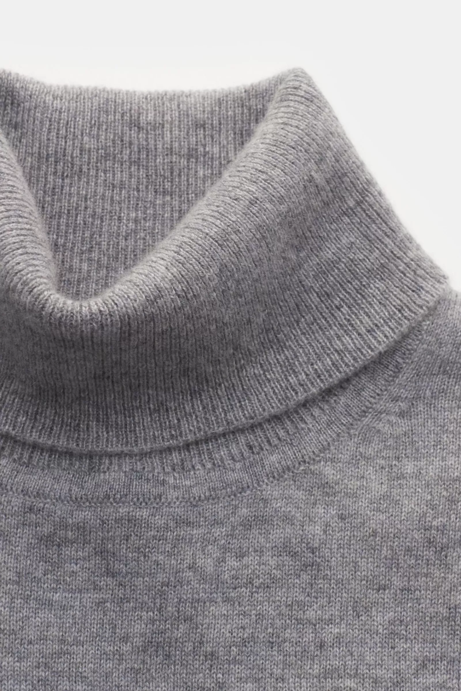 Cashmere Turtleneck Jumper Light Grey^FTC Cheap