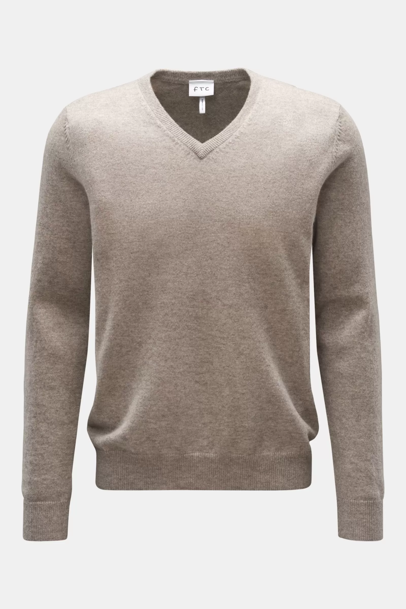 Cashmere V-Neck Jumper Beige^FTC Cheap