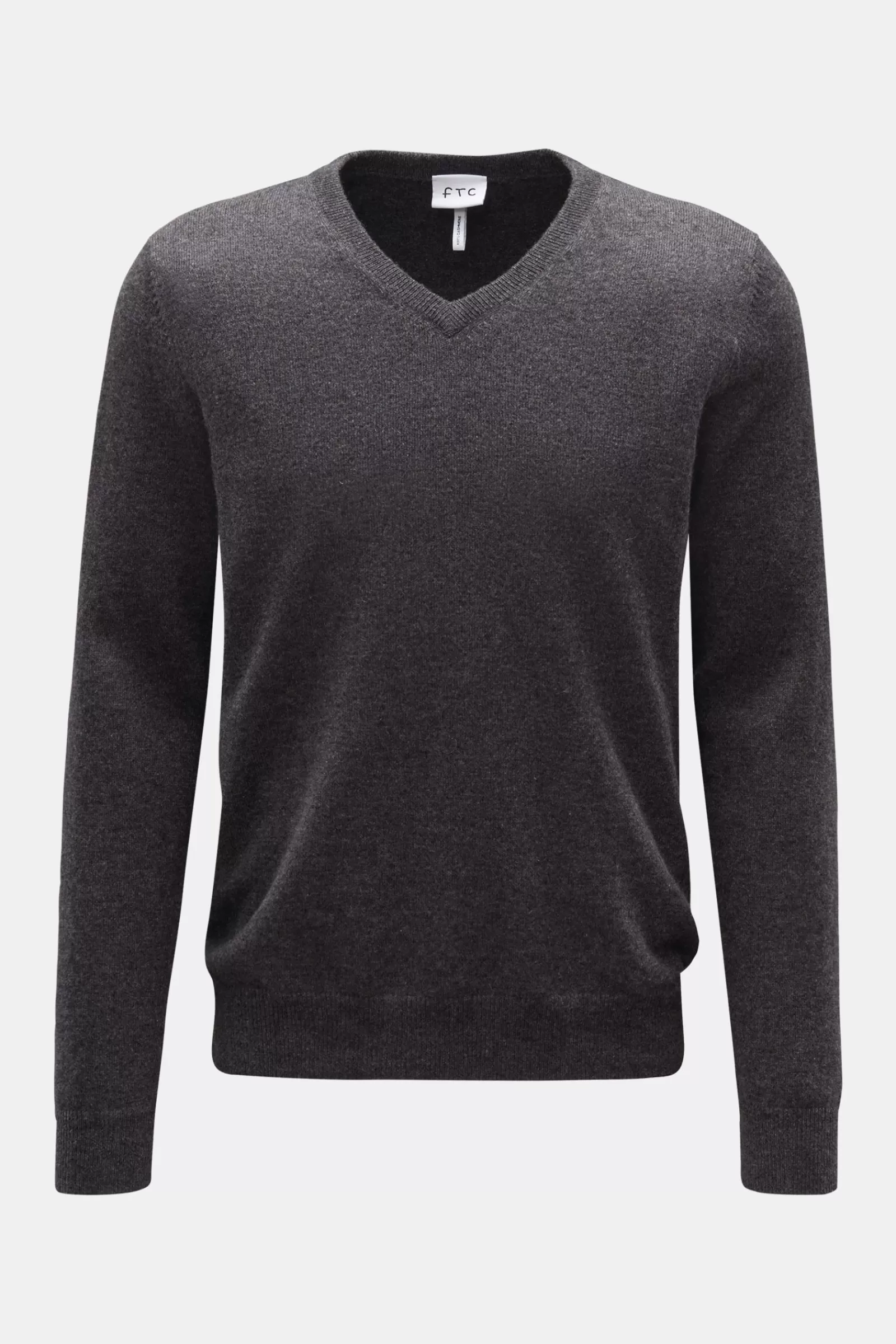 Cashmere V-Neck Jumper Dark Grey^FTC Outlet