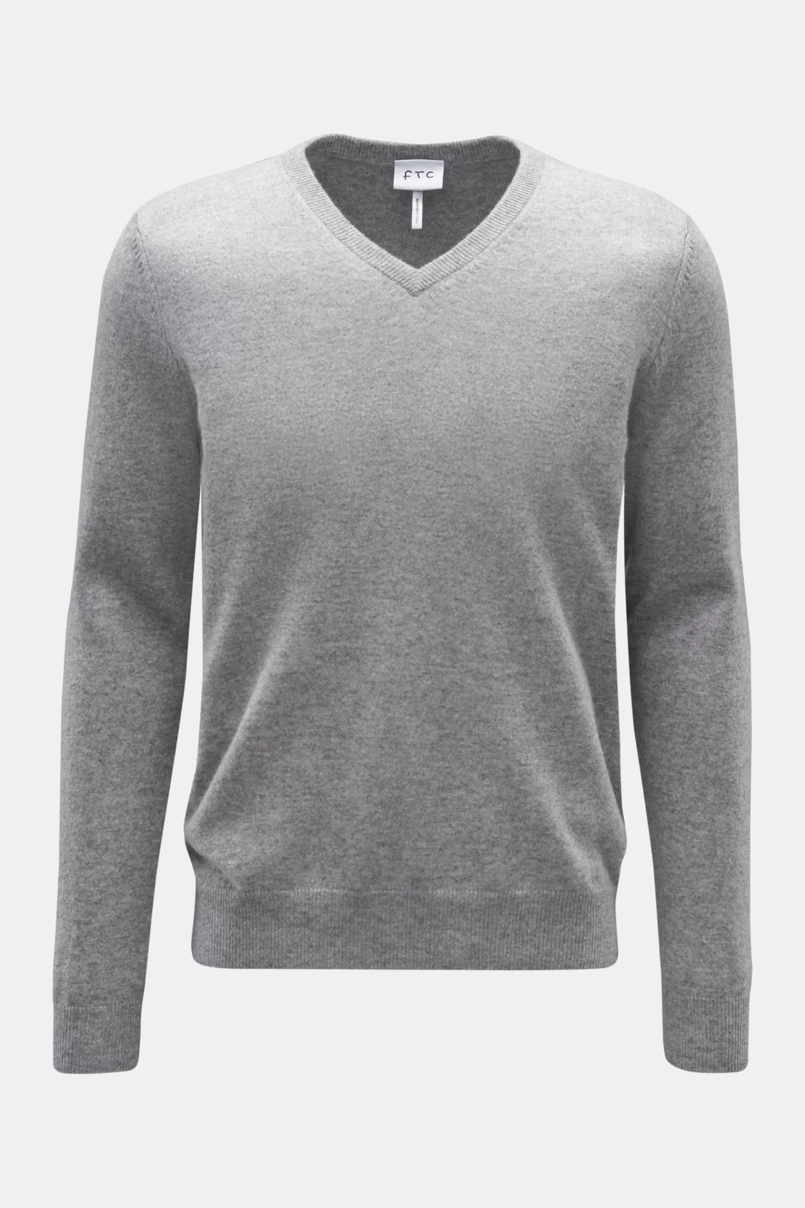 Cashmere V-Neck Jumper Grey^FTC Sale