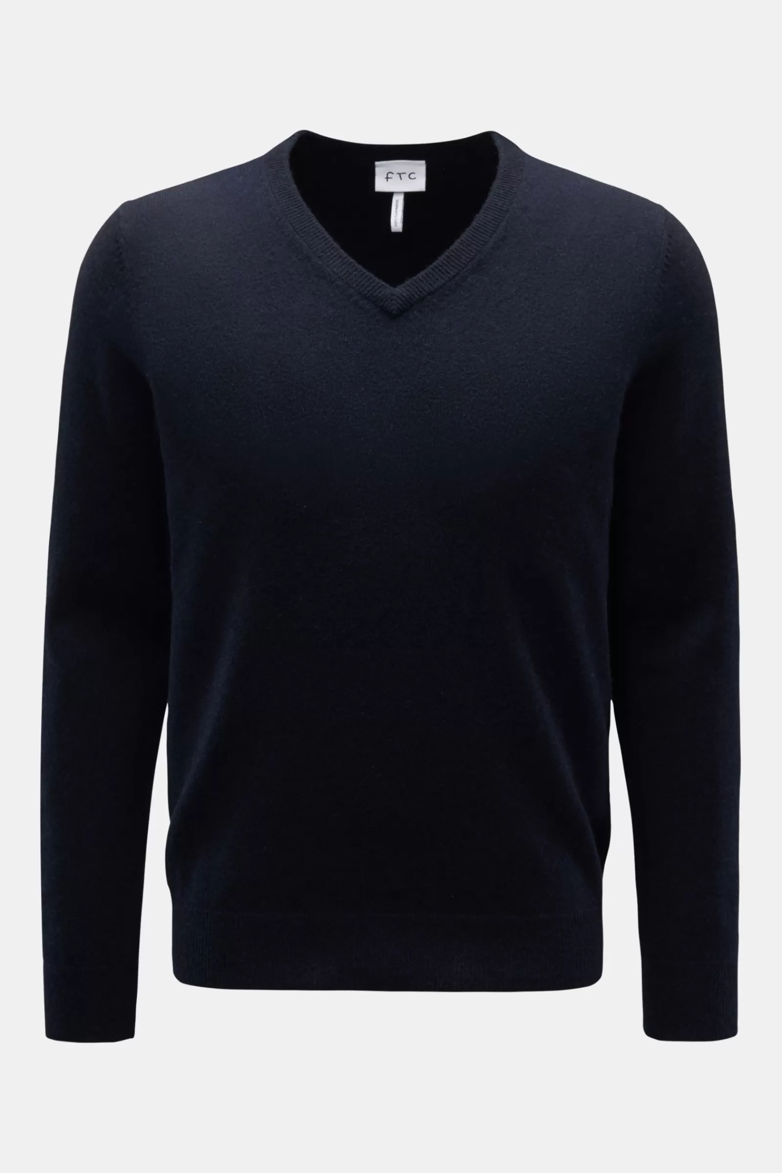 Cashmere V-Neck Jumper Navy^FTC Cheap