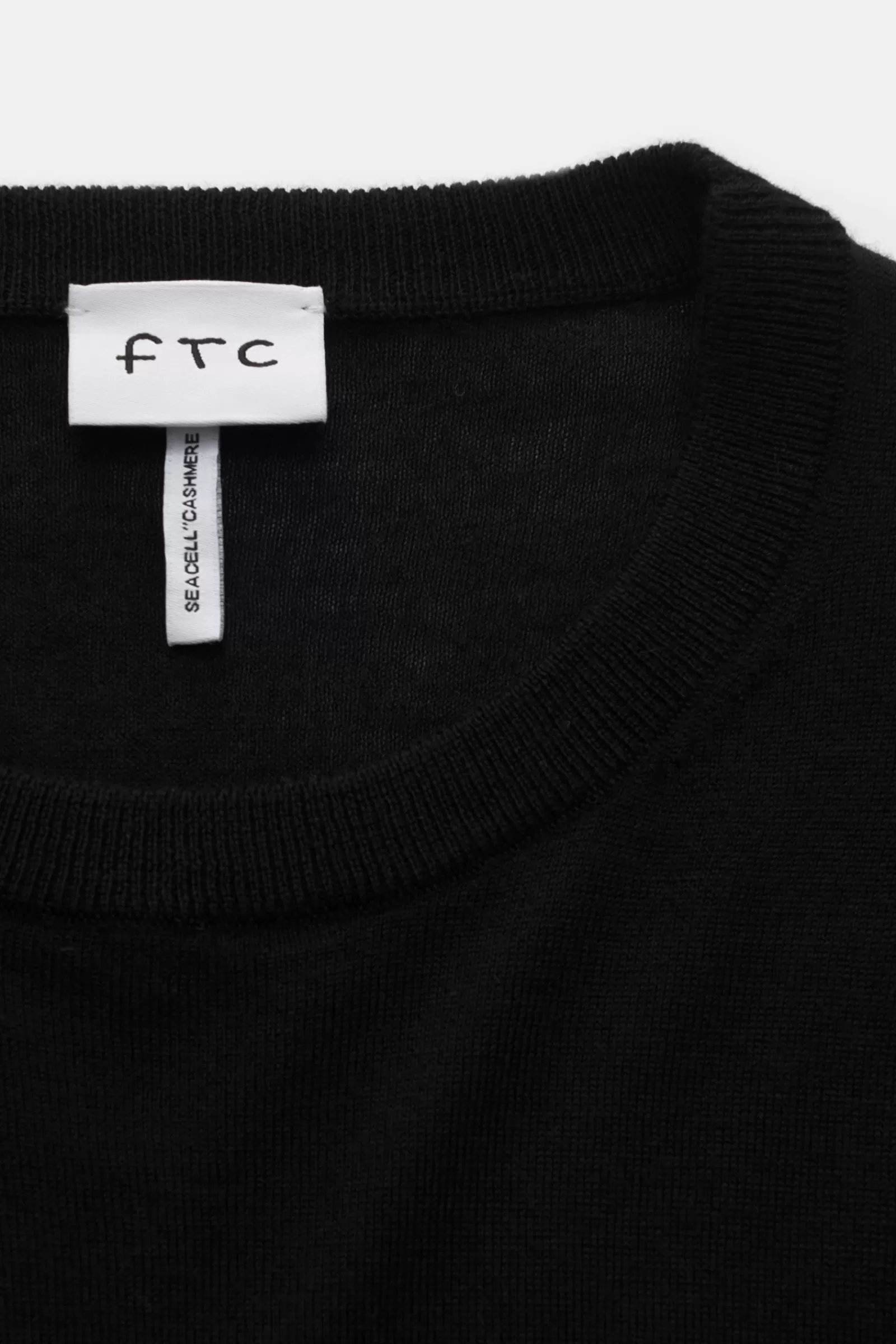 Fine Knit Crew Neck Jumper Black^FTC Cheap