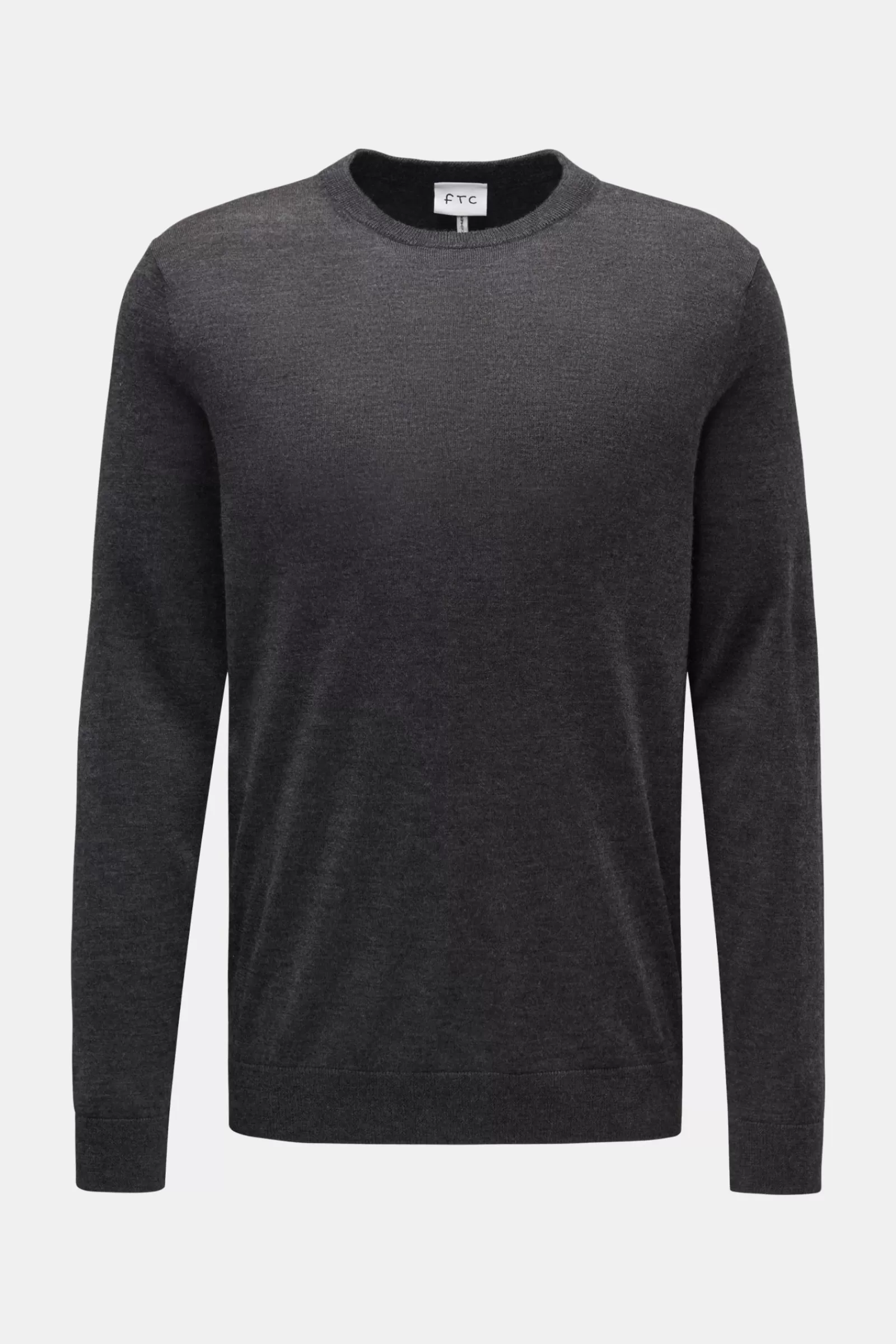 Fine Knit Crew Neck Jumper Dark Grey^FTC Hot