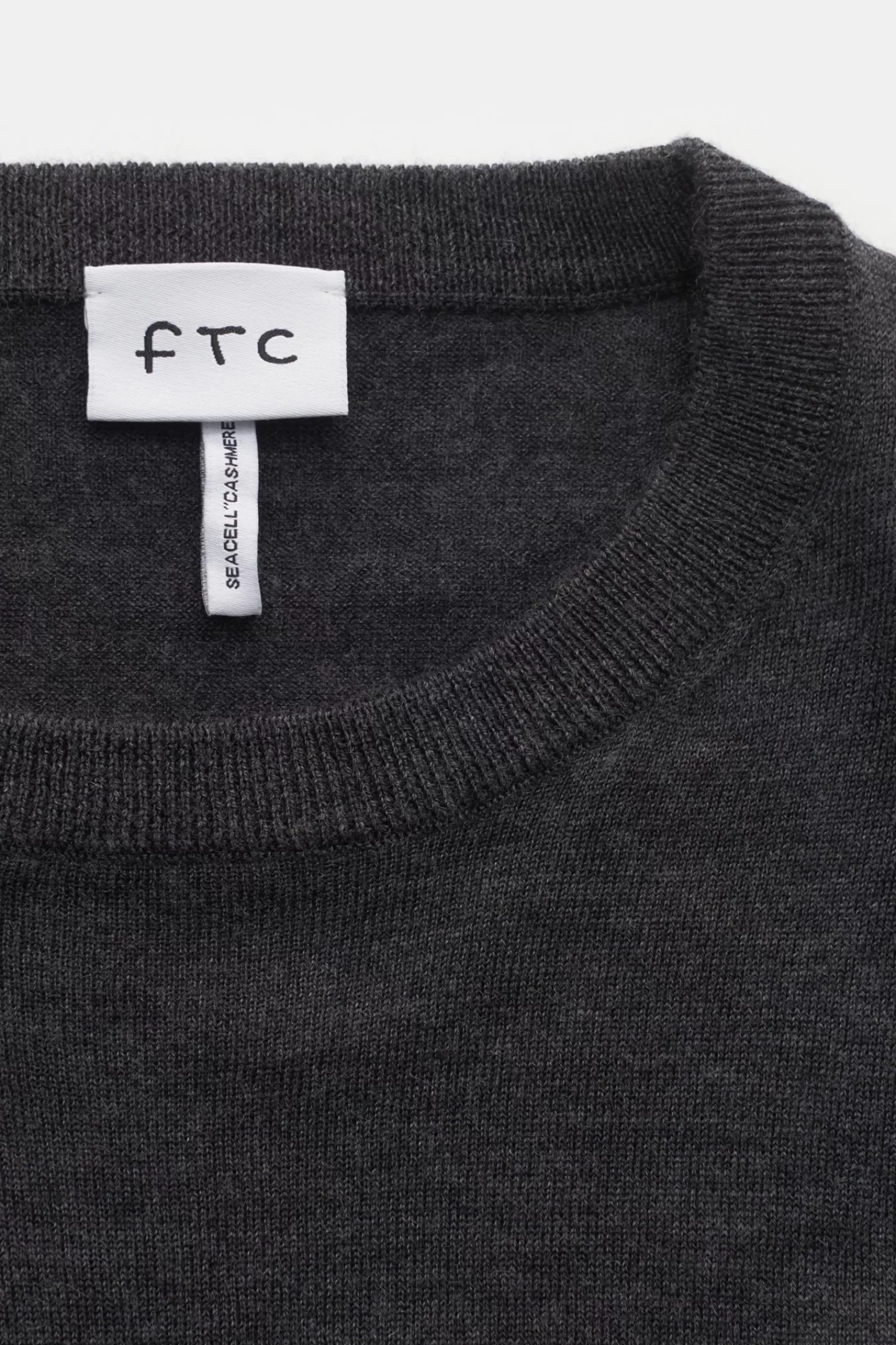 Fine Knit Crew Neck Jumper Dark Grey^FTC Hot