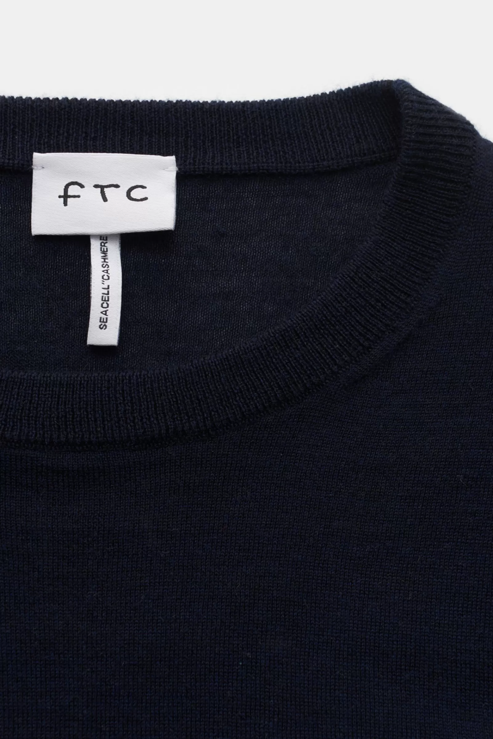 Fine Knit Crew Neck Jumper Navy^FTC Sale