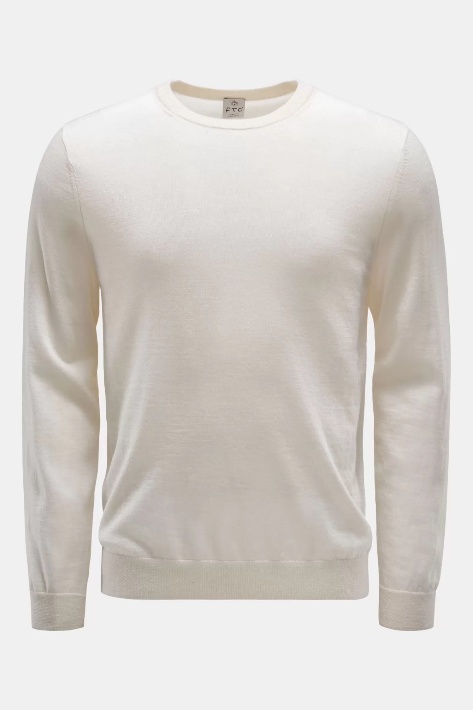 Fine Knit Crew Neck Jumper Off-White^FTC Best Sale