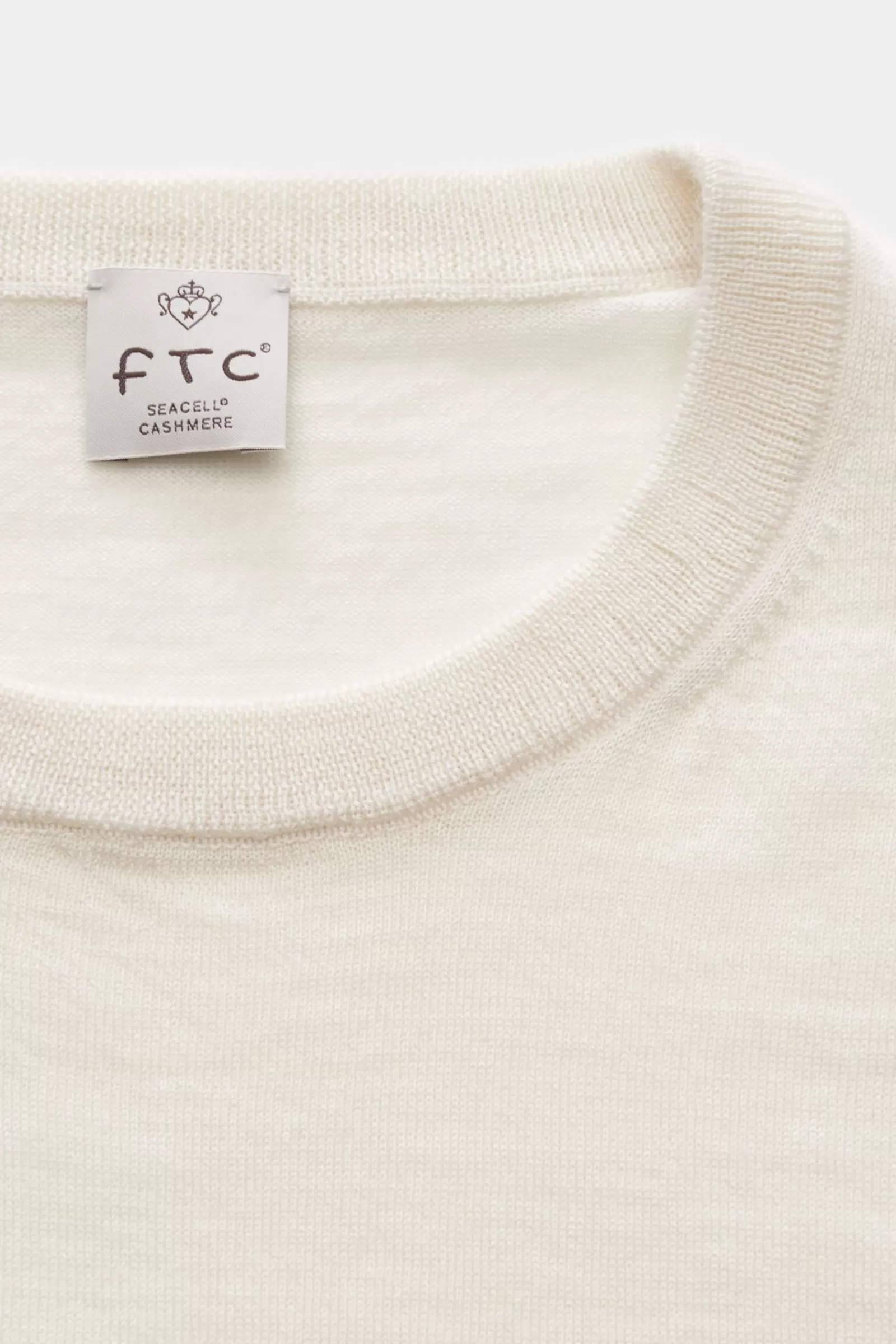 Fine Knit Crew Neck Jumper Off-White^FTC Best Sale