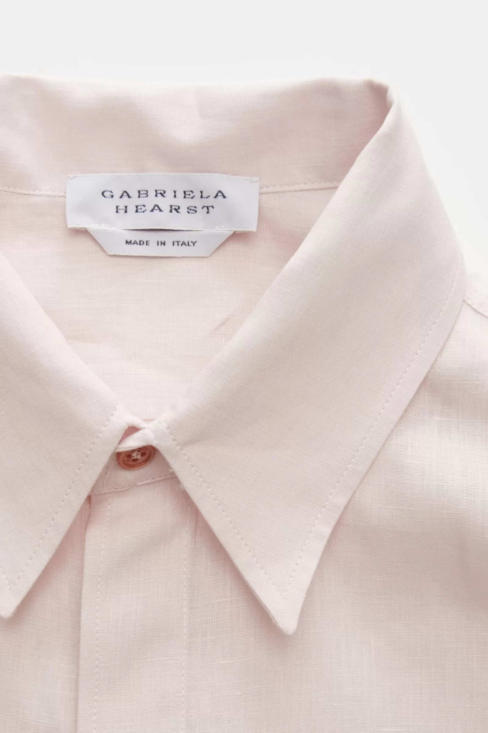 Linen Shirt 'Nicolas' Kent Collar Rose>Gabriela Hearst Best