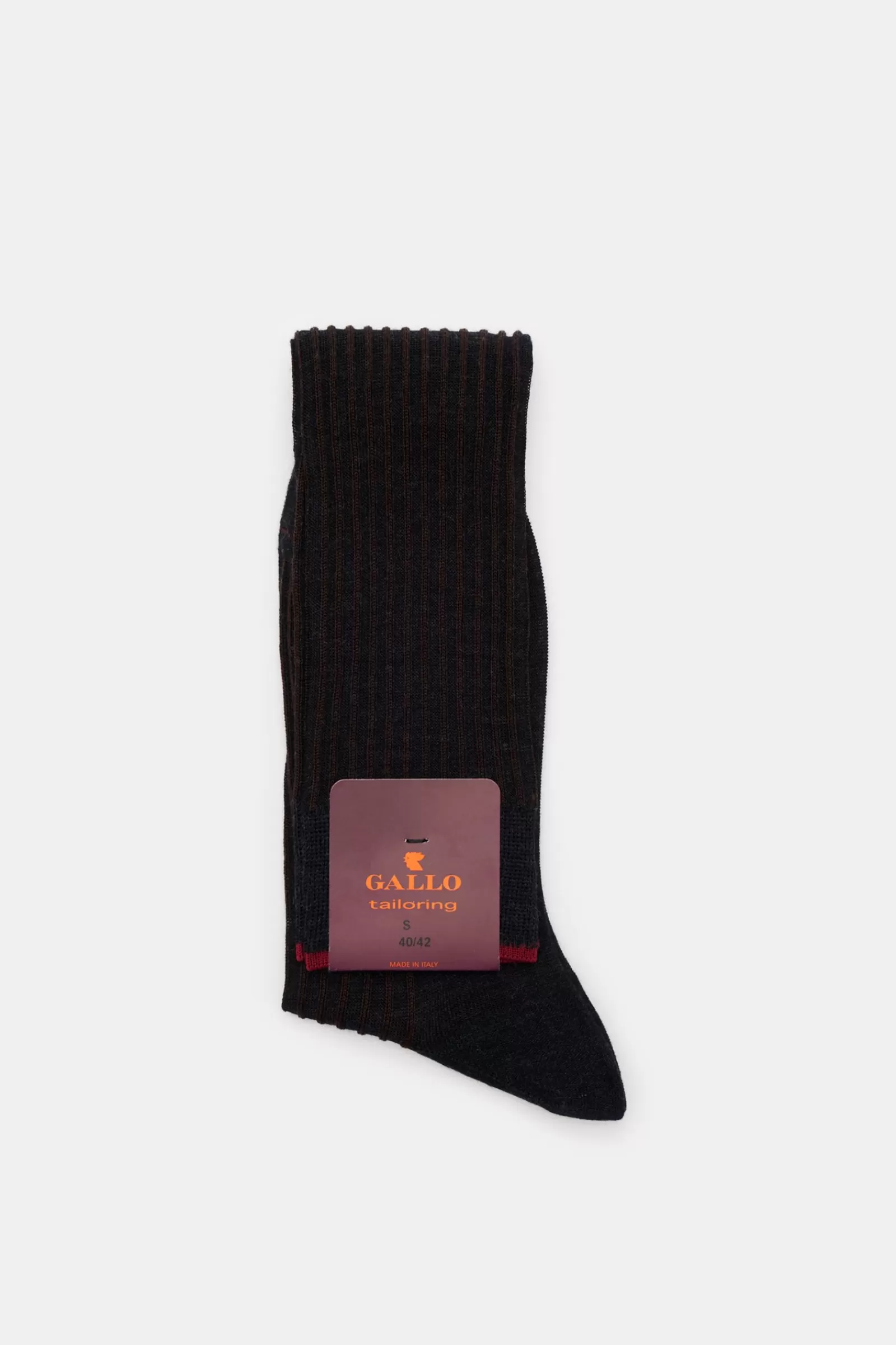 Knee-High Socks Anthracite/Dark Brown>Gallo Online