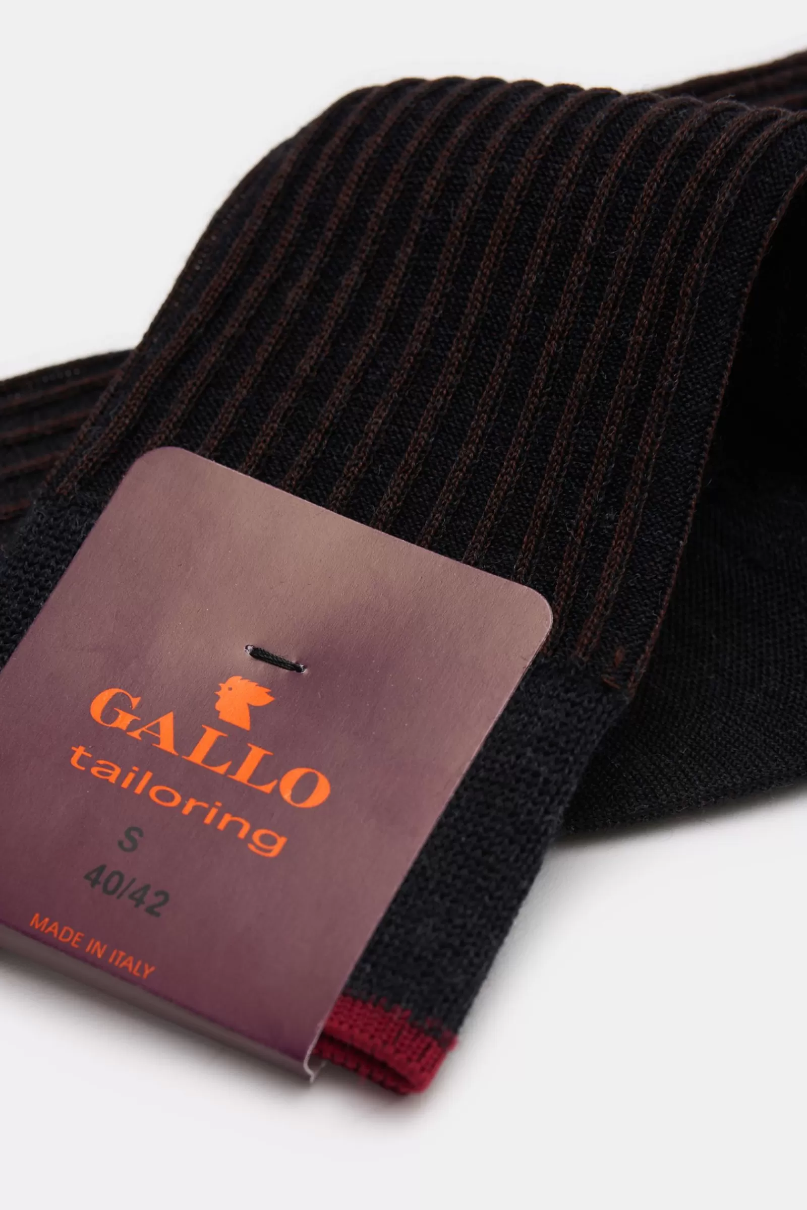 Knee-High Socks Anthracite/Dark Brown>Gallo Online