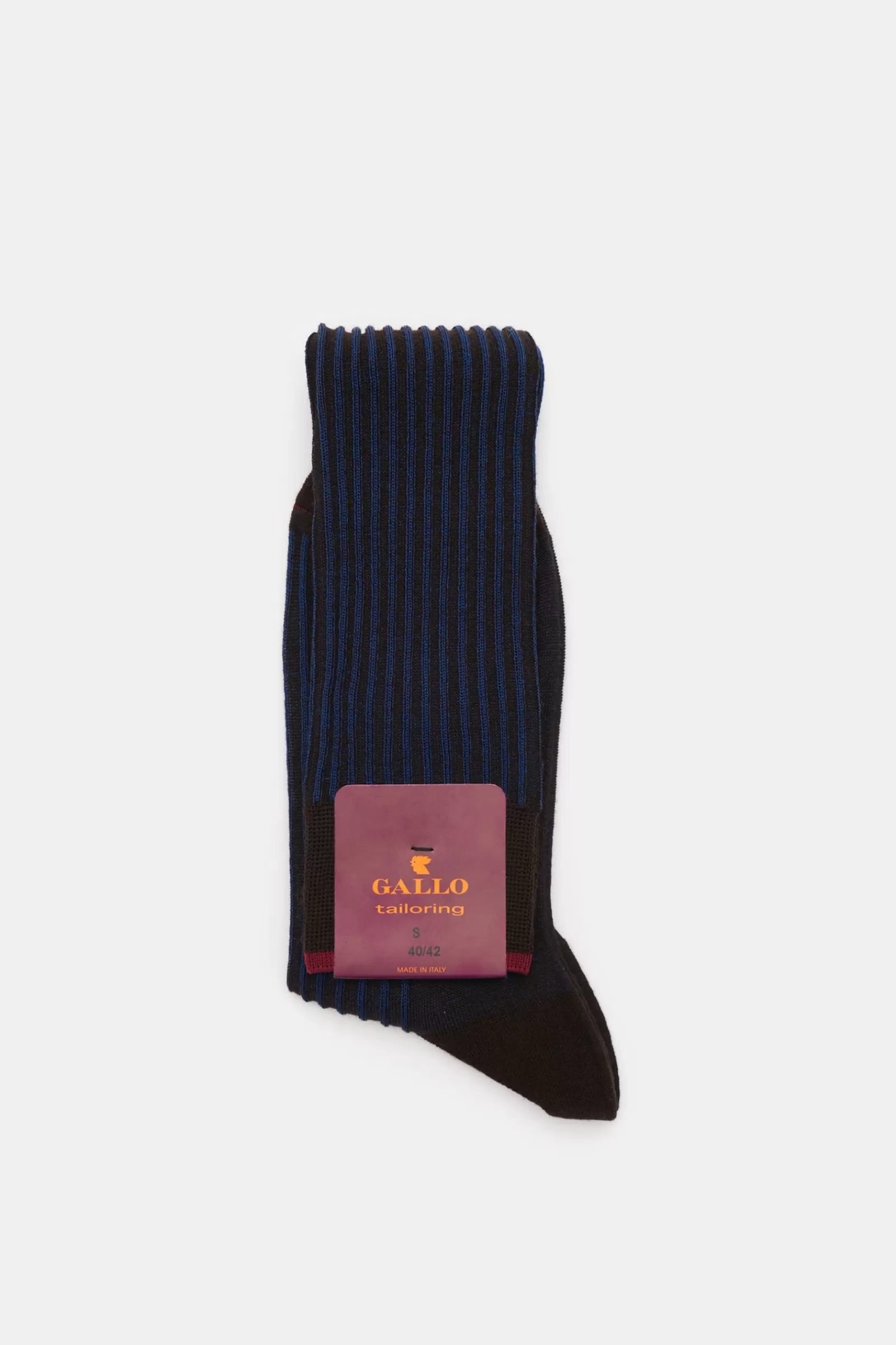 Knee-High Socks Dark Brown/Blue>Gallo Store