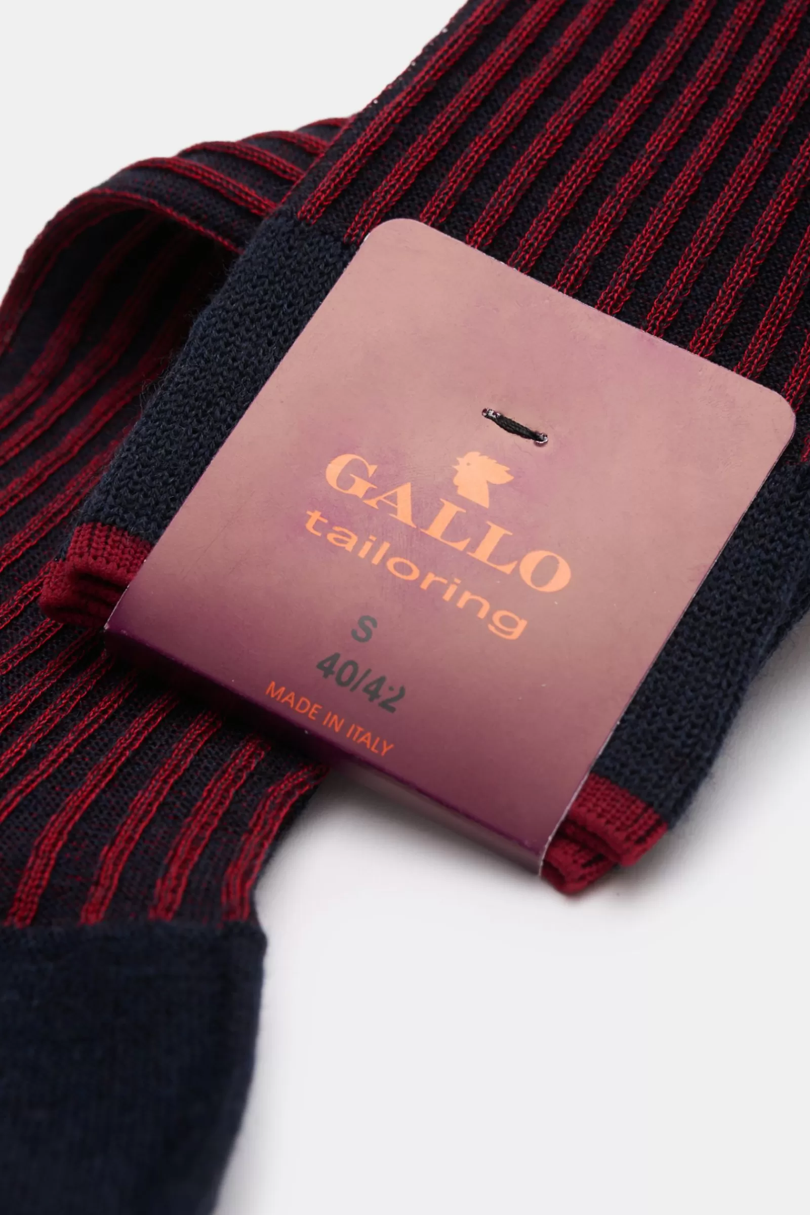 Knee-High Socks Dark Navy/Red>Gallo Clearance