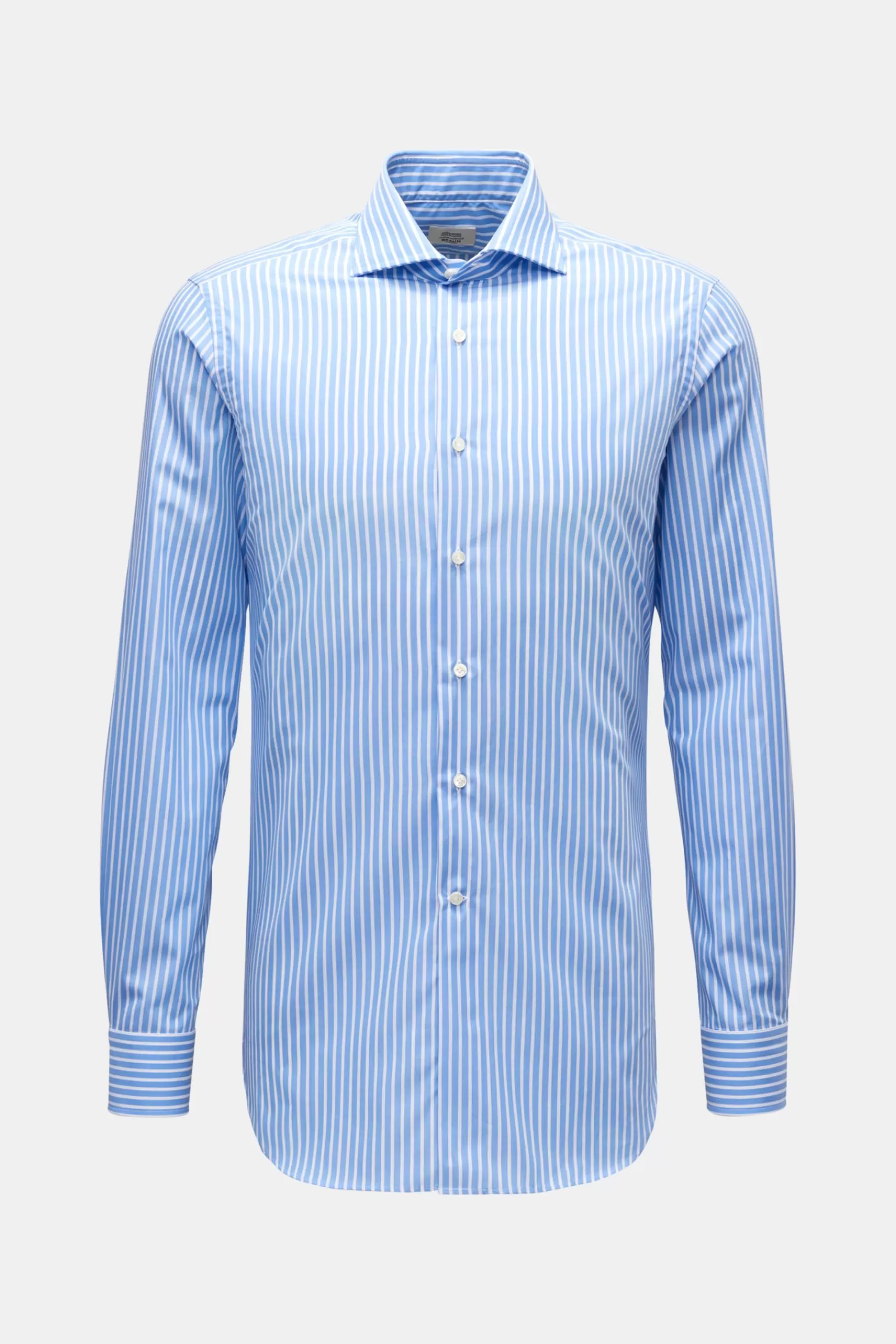 Business Shirt Shark Collar Blue/White Striped>Gherardi Best Sale