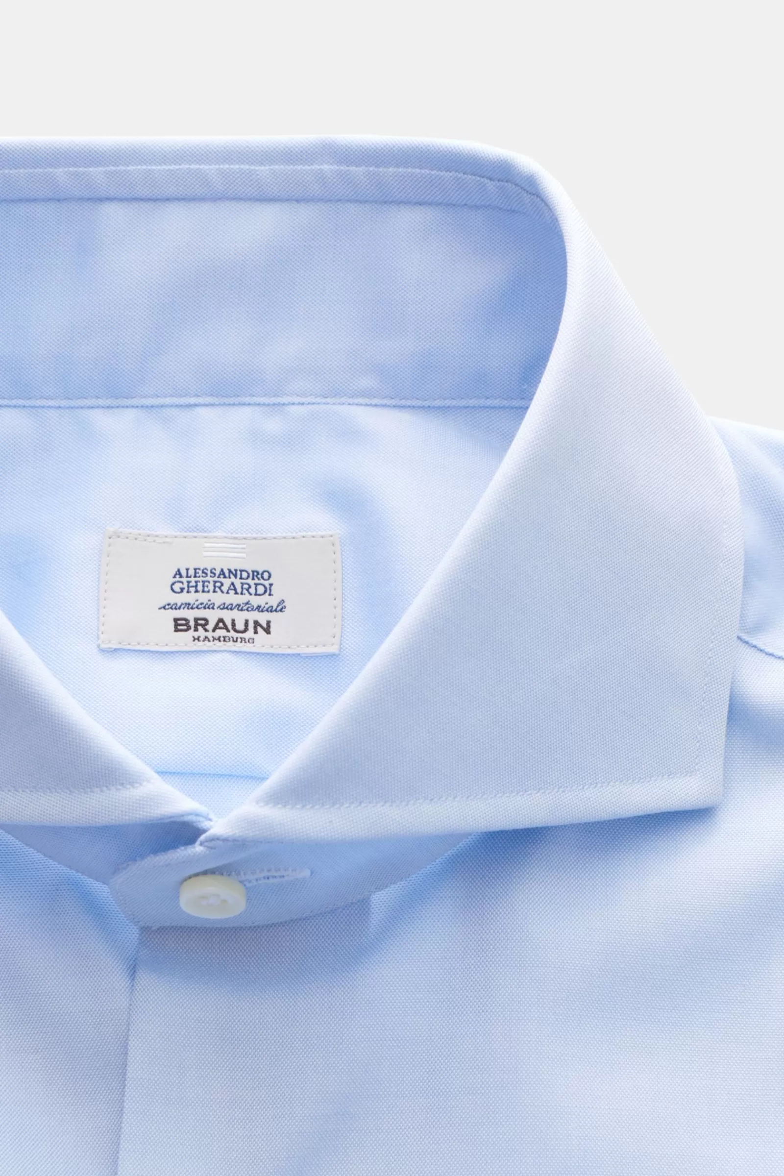 Business Shirt Shark Collar Light Blue>Gherardi Discount