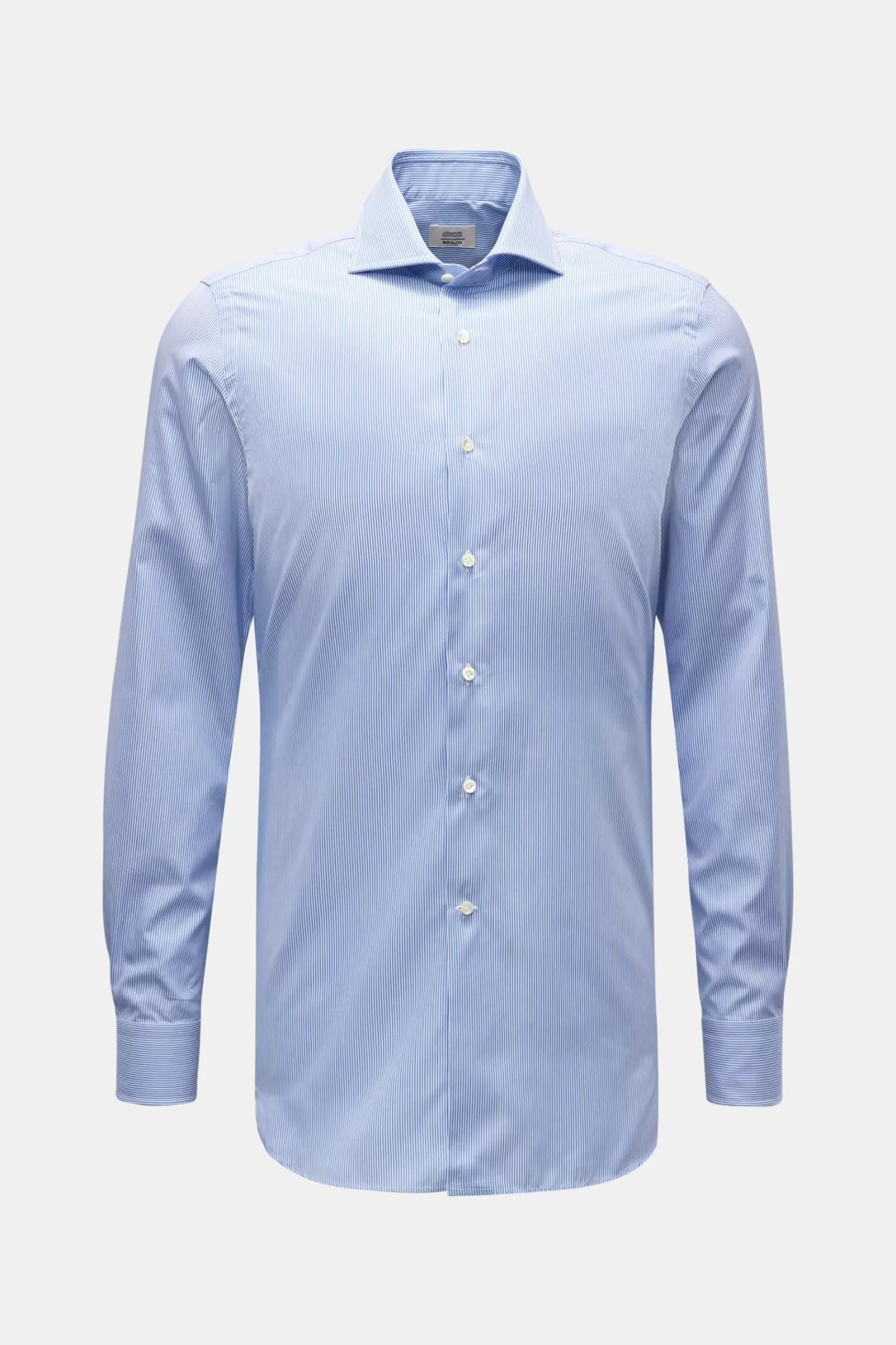 Casual Shirt Shark Collar Blue/White Striped>Gherardi Fashion