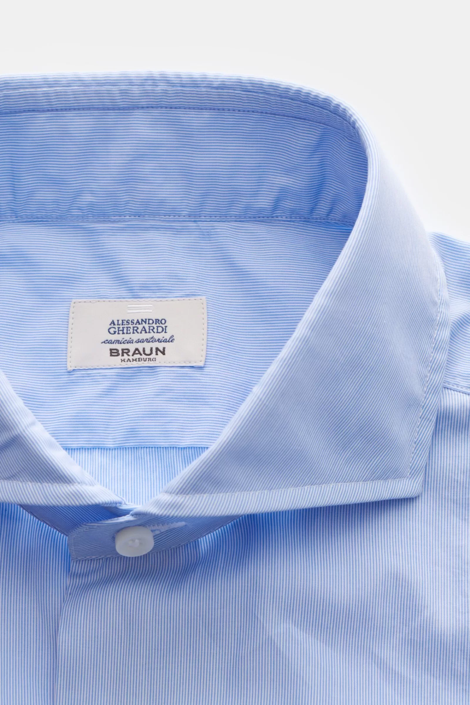 Casual Shirt Shark Collar Blue/White Striped>Gherardi Best Sale