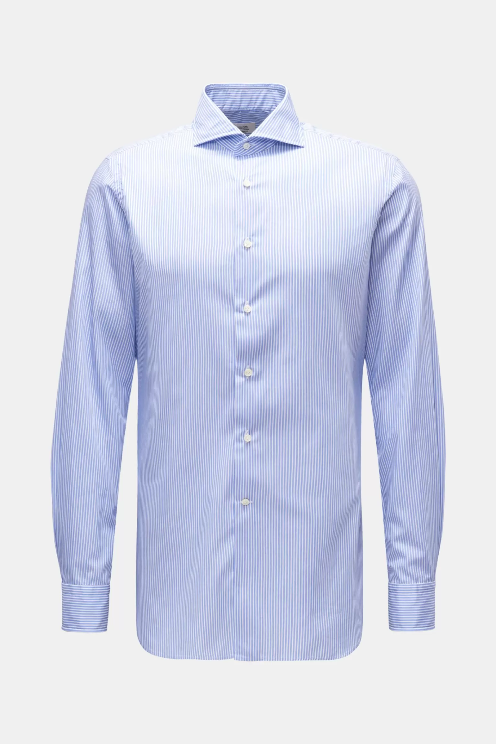 Casual Shirt Shark Collar Light Blue/White Striped>Gherardi Discount