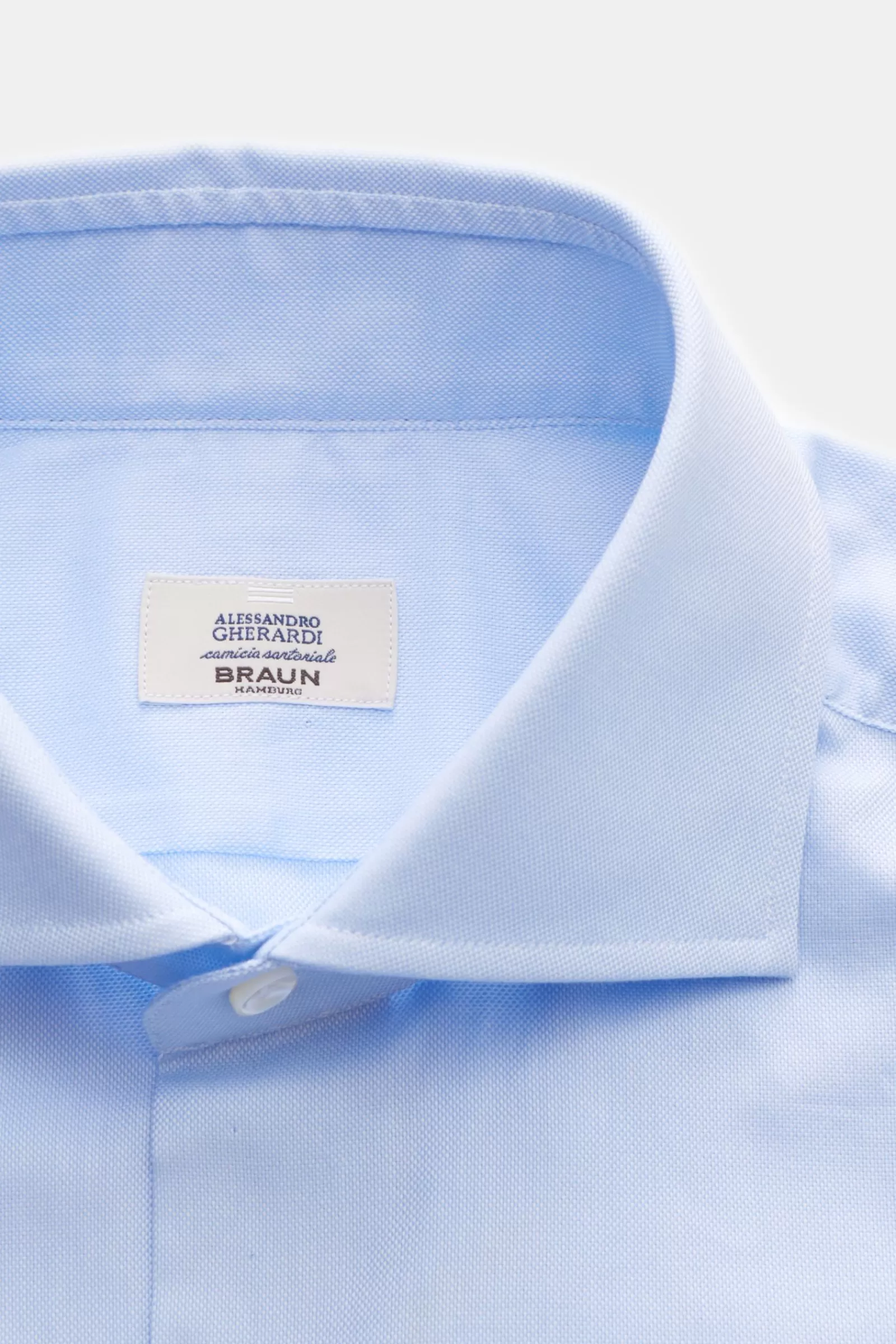 Oxford Shirt Shark Collar Light Blue>Gherardi Outlet