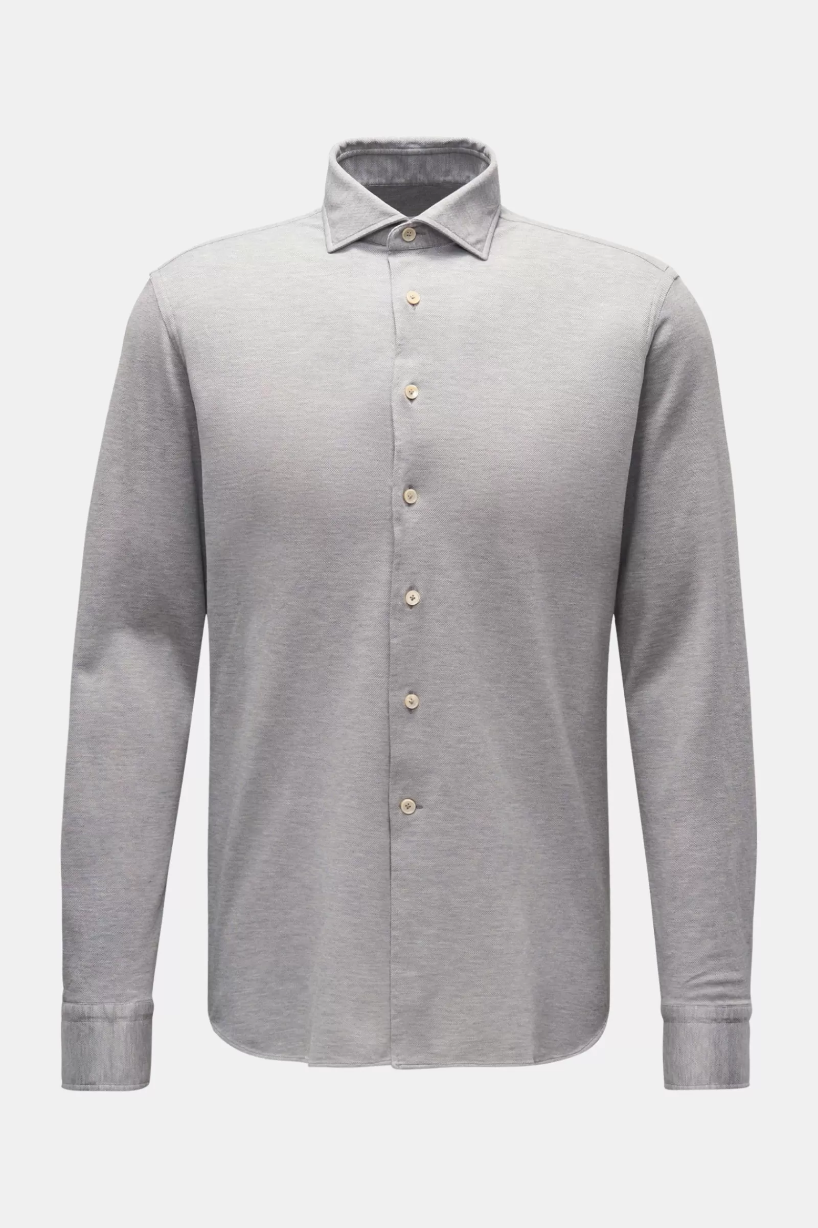 Pique Shirt Shark Collar Grey>Gherardi Cheap