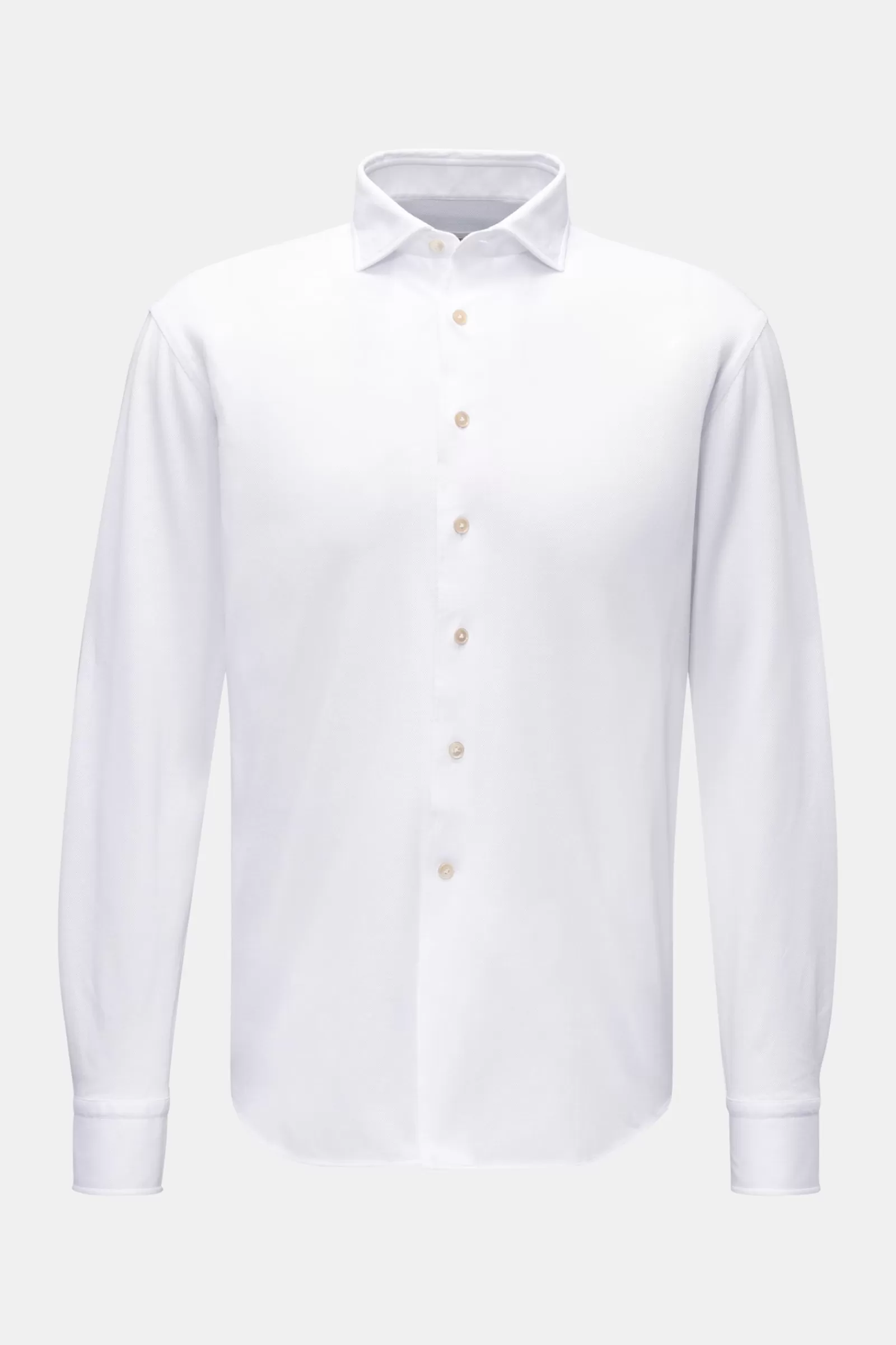 Pique Shirt Shark Collar White>Gherardi Online